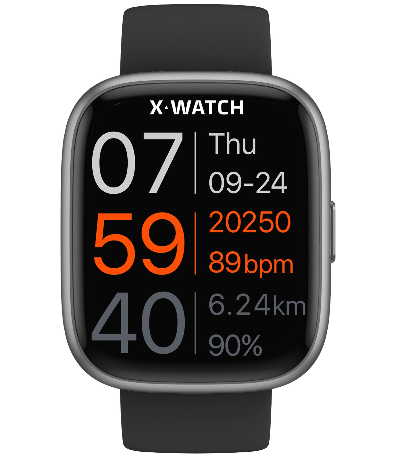 Smartwatch XWatch Masculino com Caixa em Plastico  e Pulseira en Silicone Preto 1