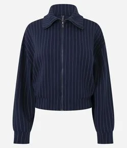 Casaco Risca de Giz em Microfibra