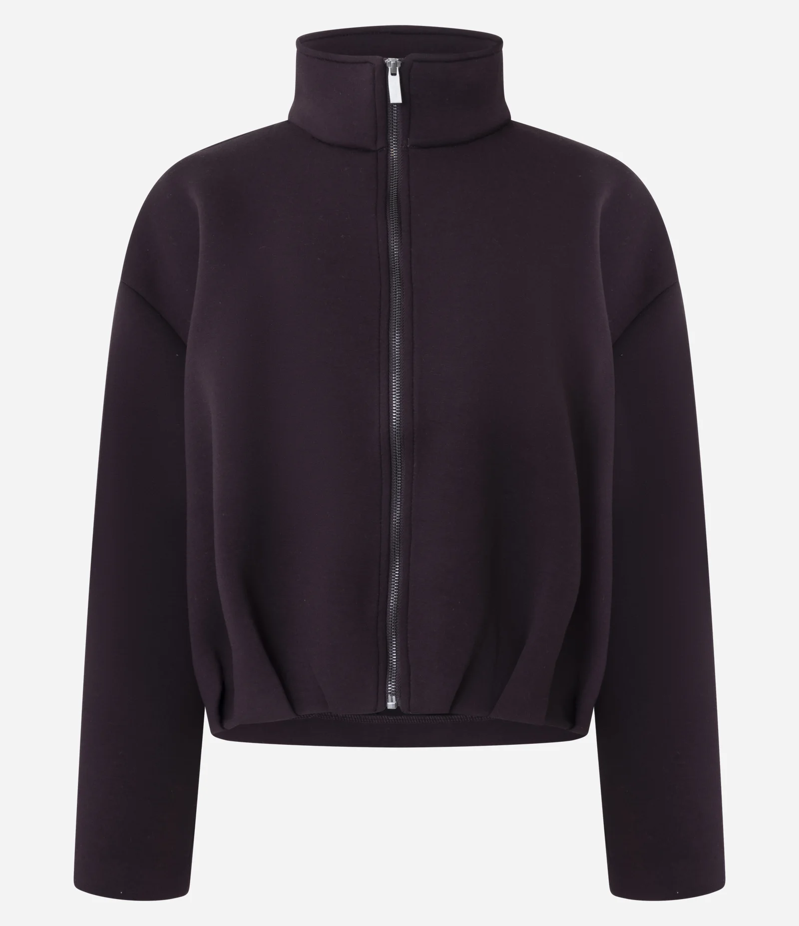 Casaco com Gola Alta e Zíper Roxo 1