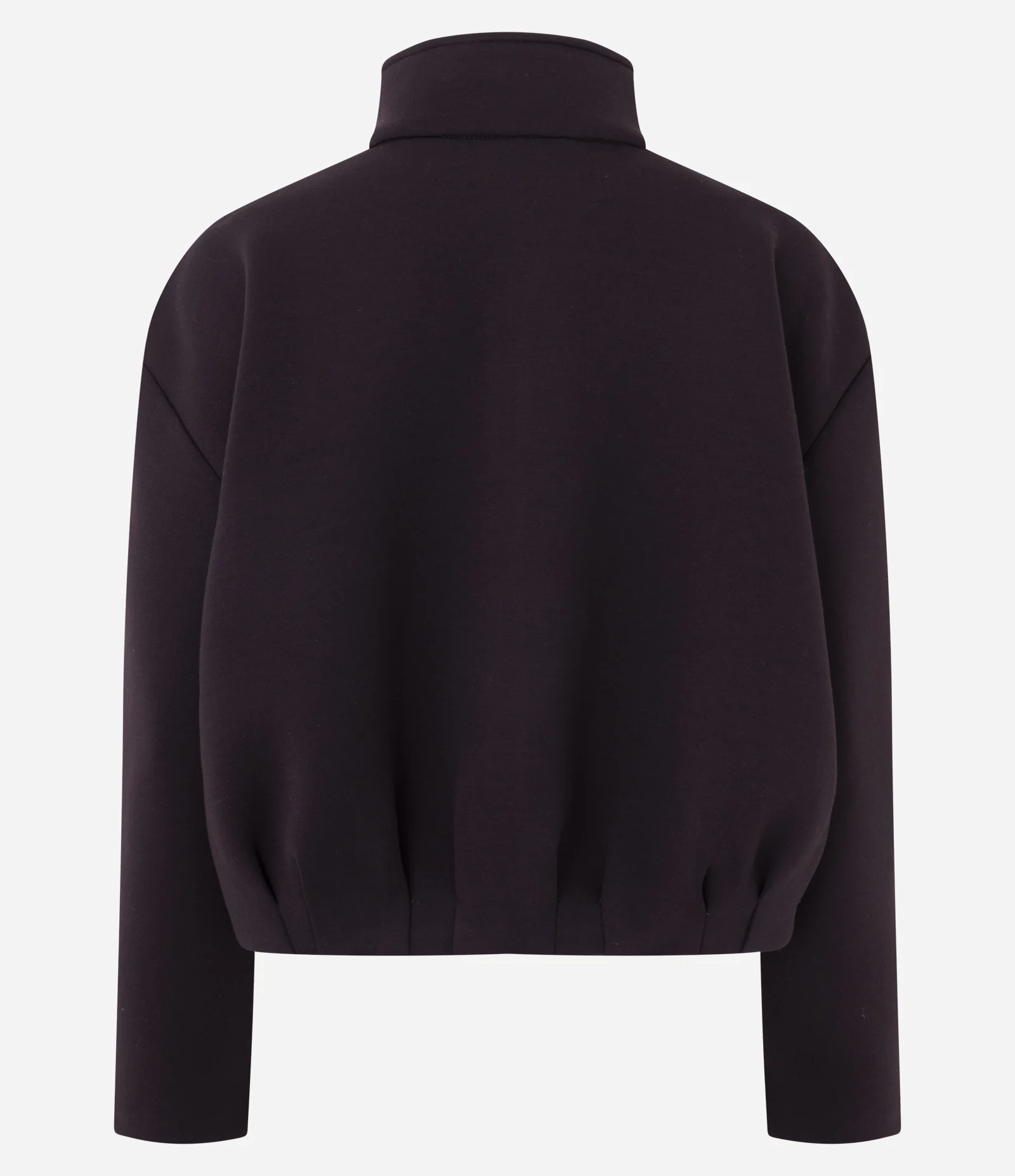 Casaco com Gola Alta e Zíper Roxo 2