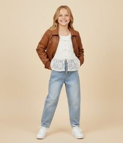 Jaqueta Infantil Bomber com Zíper Frontal – Tam 5 a 14 Anos