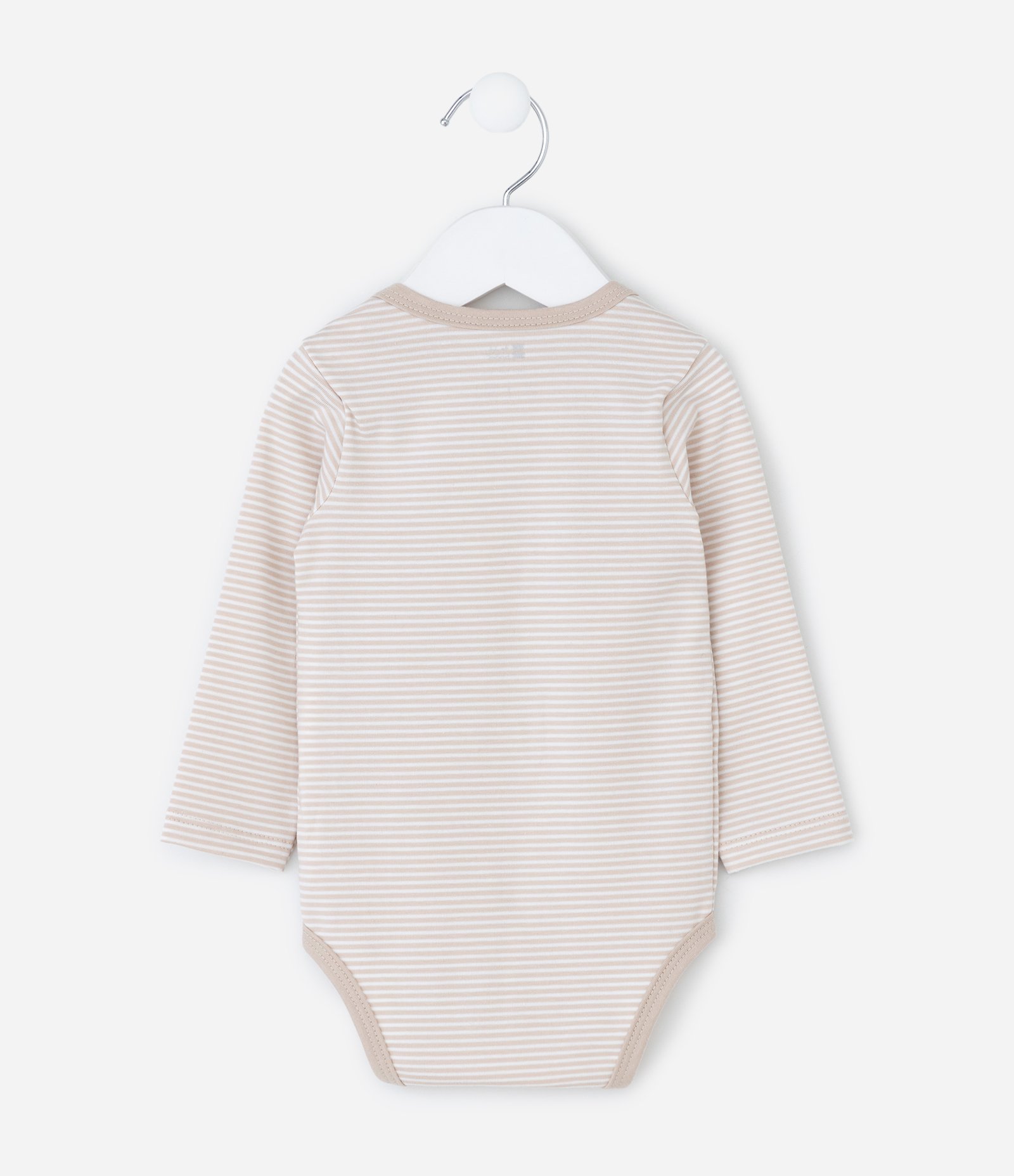 Body Infantil com Lettering Papai – Tam RN a 18 Meses Bege/Branco 3