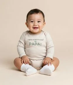 Body Infantil com Lettering Papai – Tam RN a 18 Meses