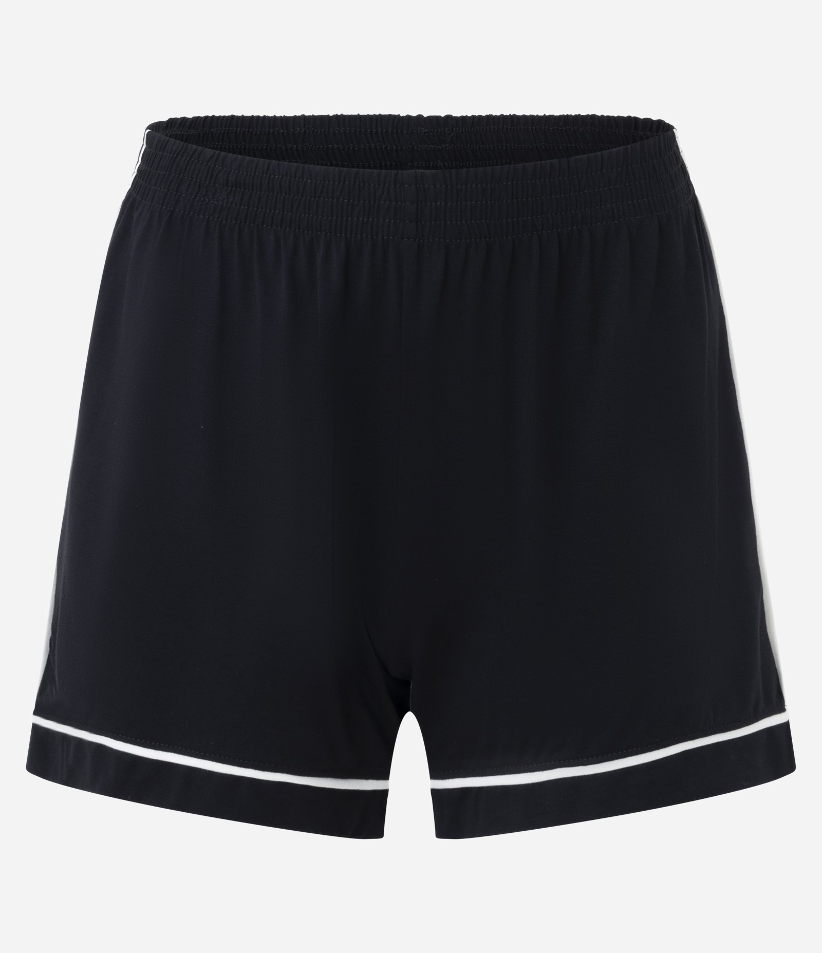 Pijama Curto em Viscose com Viés Contrastantes Preto 3