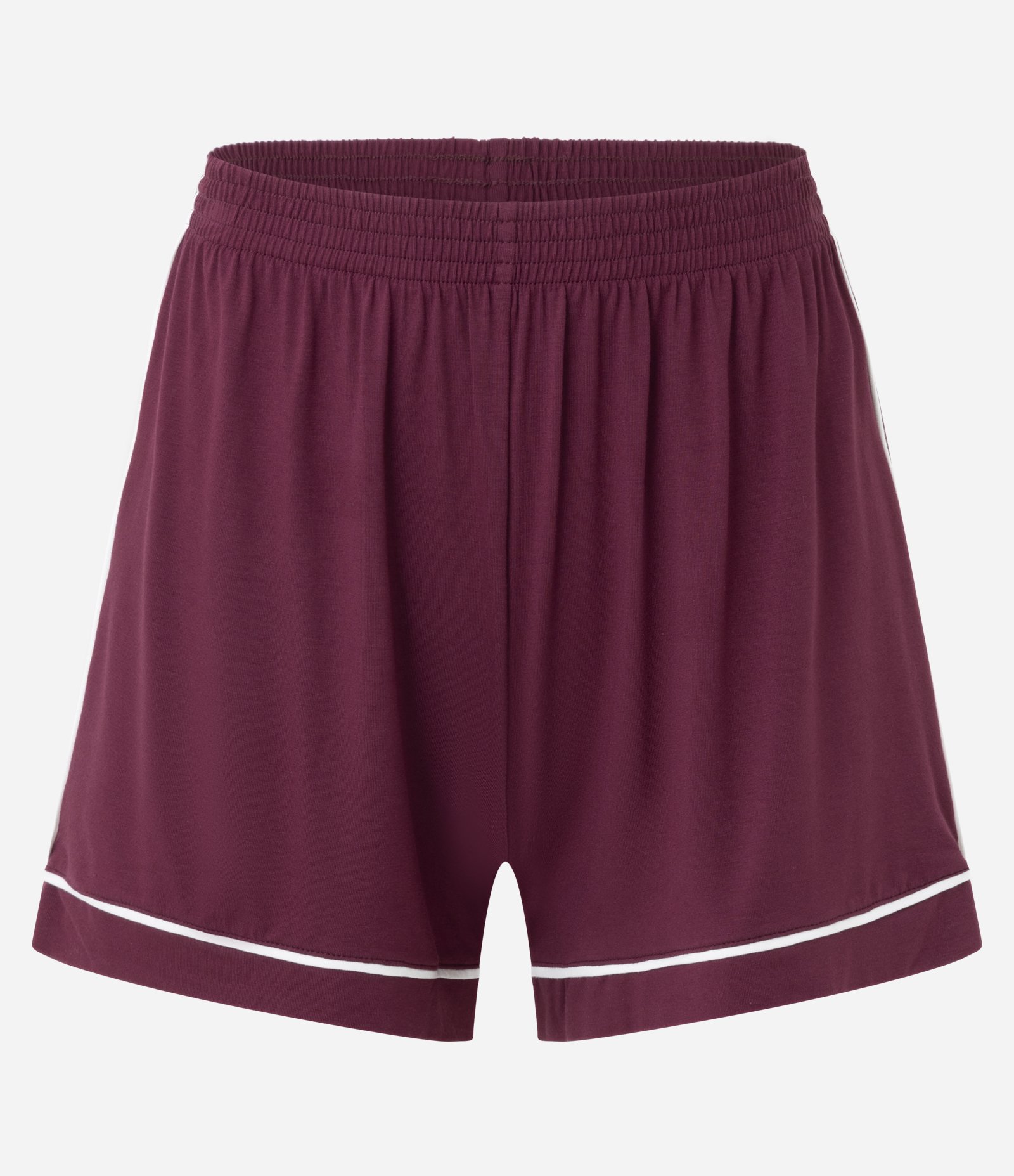 Pijama Curto em Viscose com Viés Contrastantes Vermelho 6