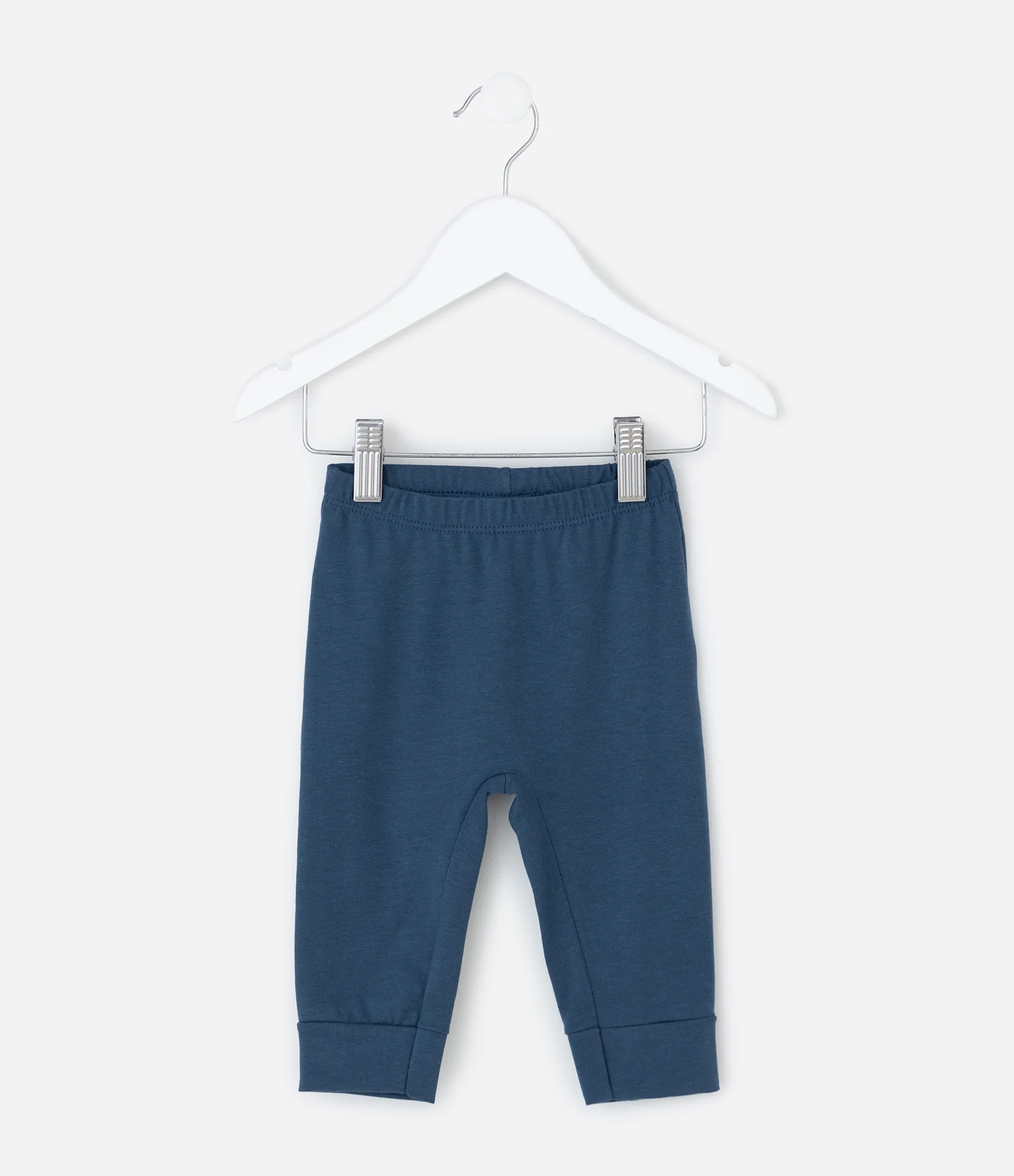 Calça Infantil com Bordado de Ursinho no Bumbum – Tam RN a 18 Meses Azul Marinho 2