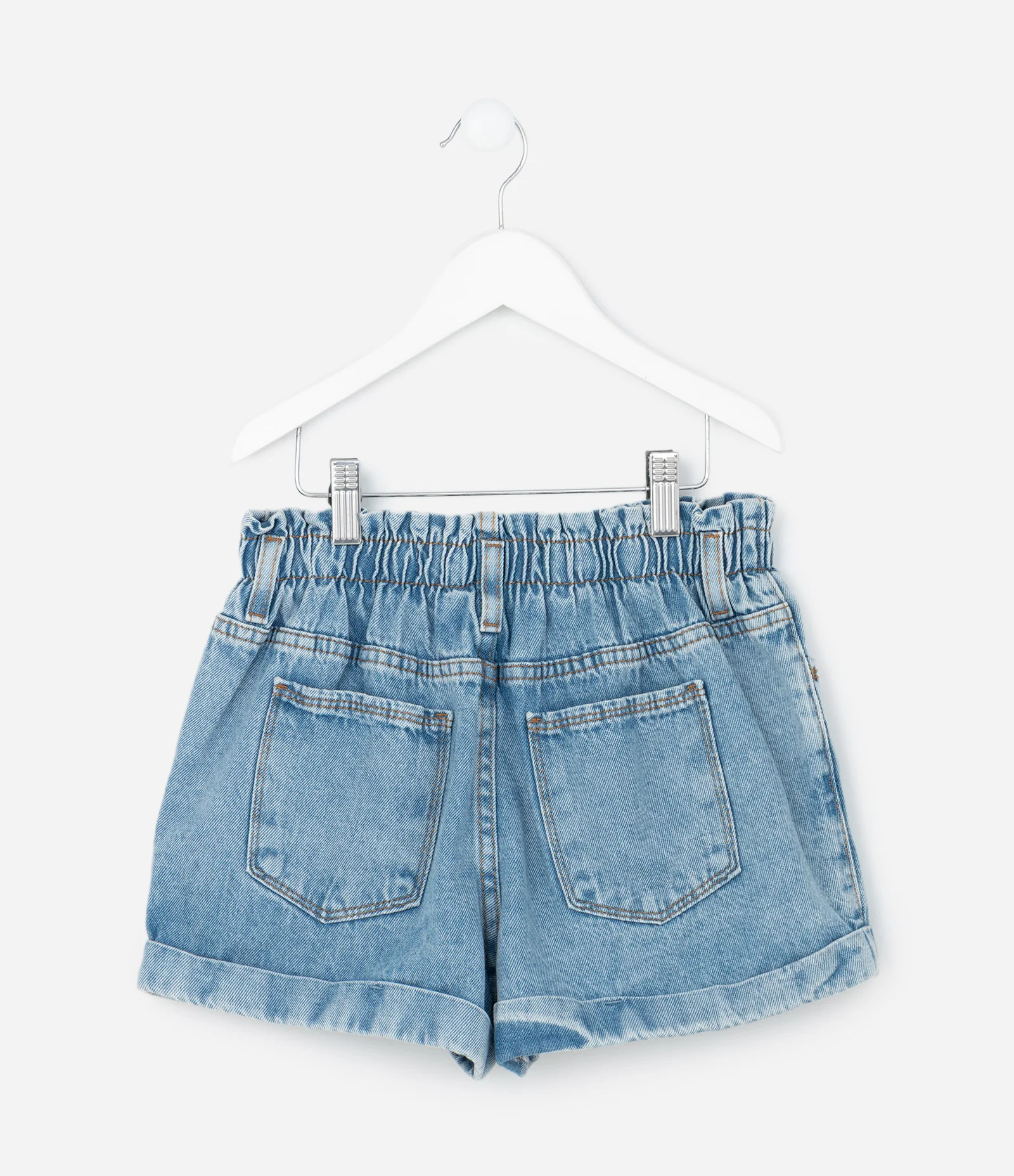 Short Infantil Clochard em Jeans com Estampa de Laços – Tam 5 a 14 Anos Azul 2