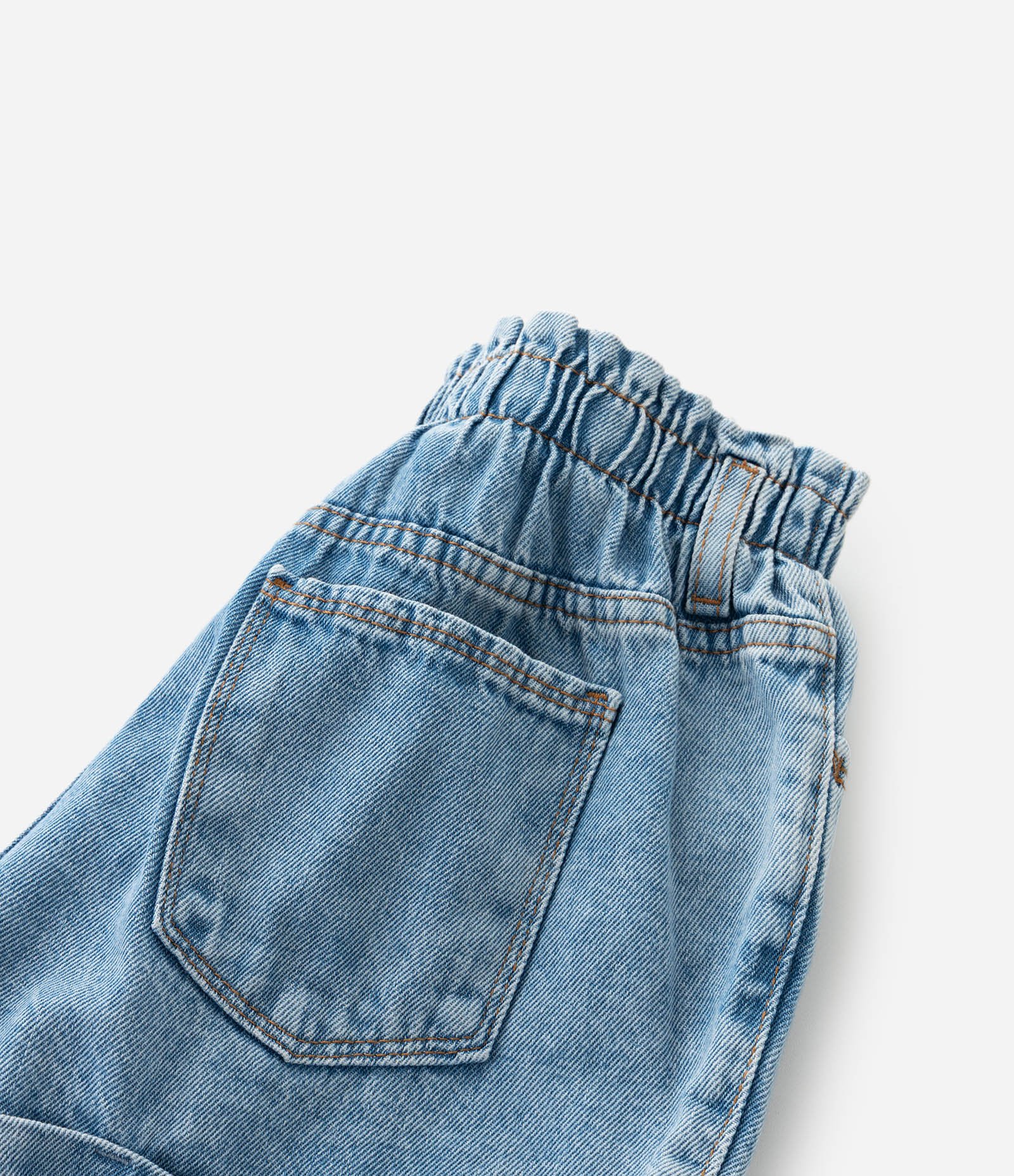 Short Infantil Clochard em Jeans com Estampa de Laços – Tam 5 a 14 Anos Azul 3