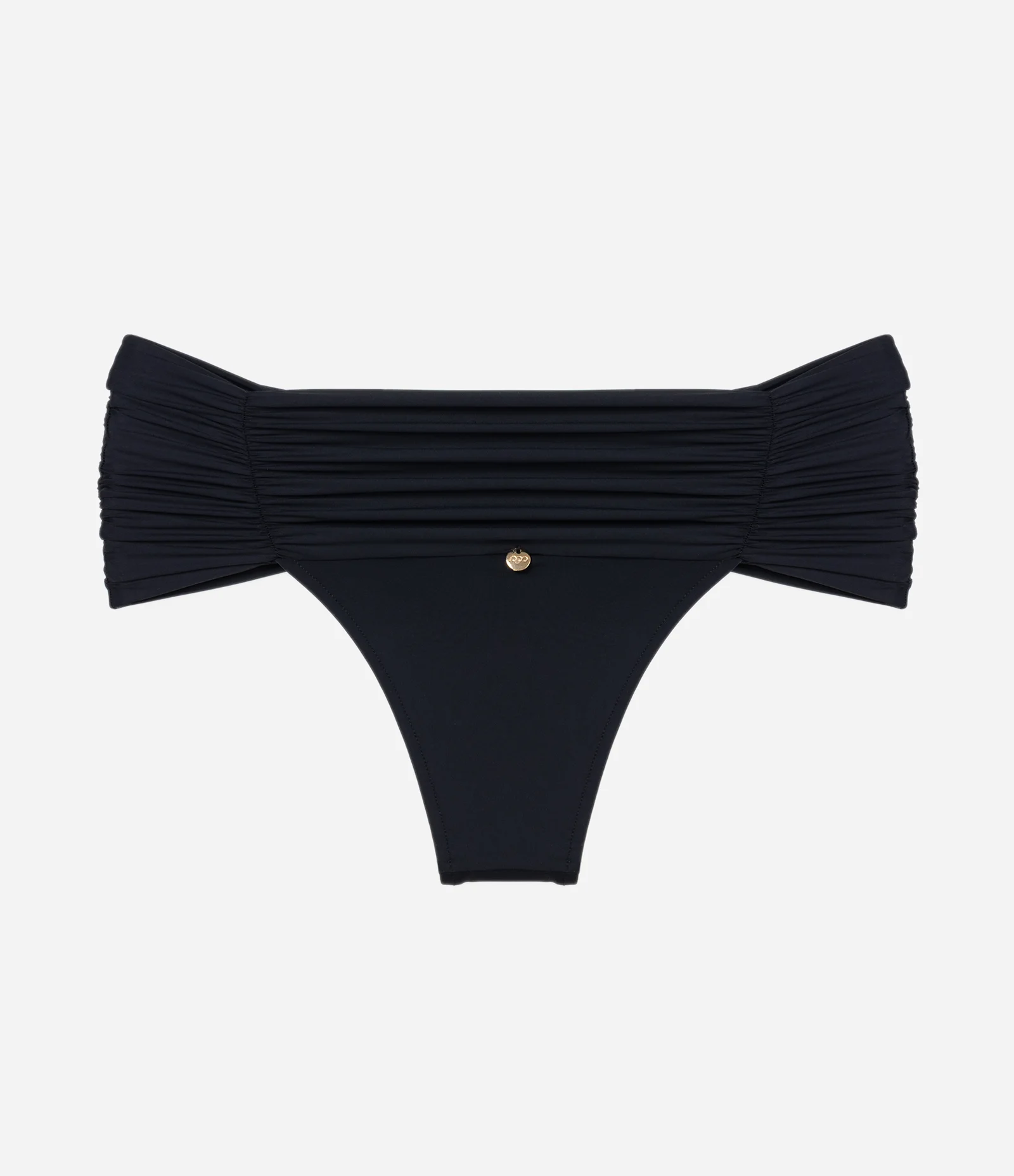 Biquini Calcinha em Microfibra com Drapeados Preto 6