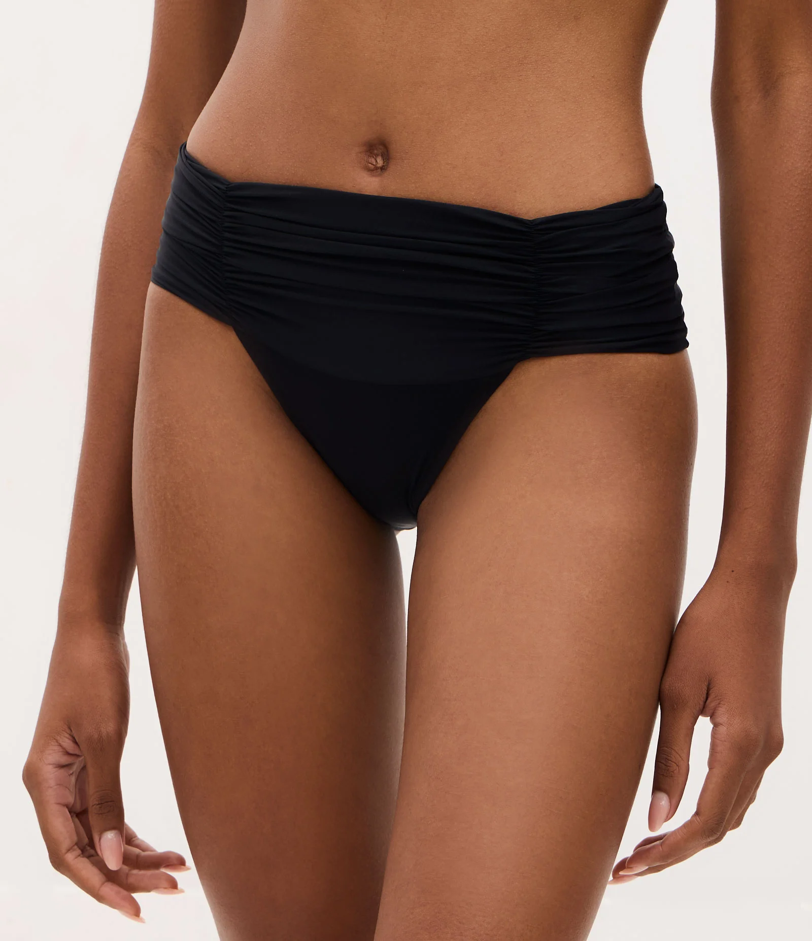 Biquini Calcinha em Microfibra com Drapeados Preto 2