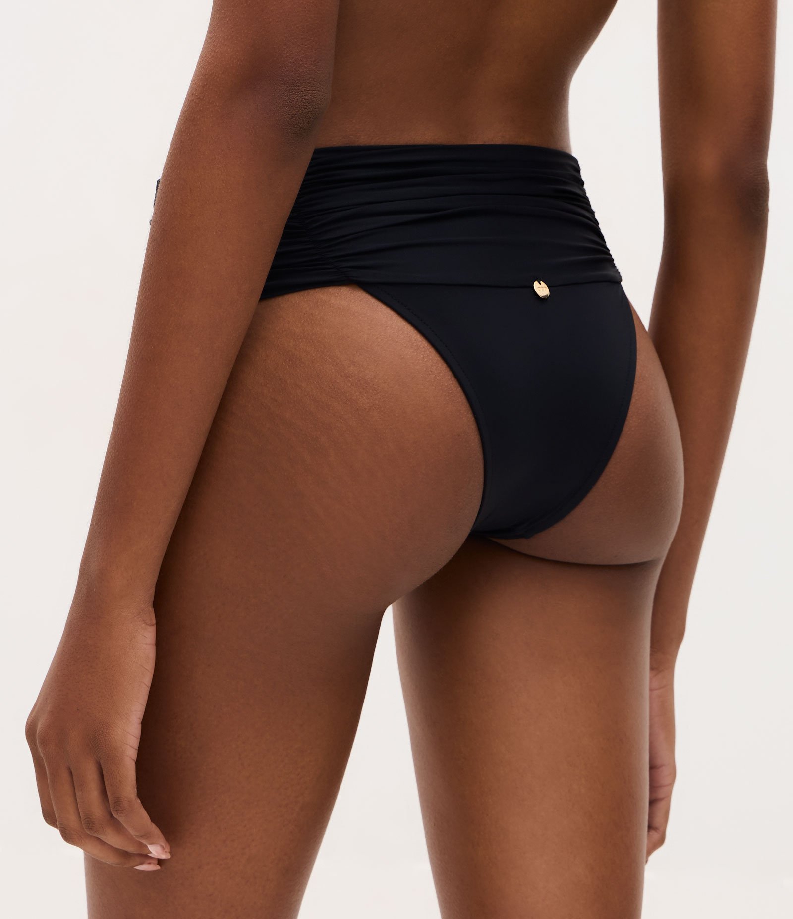 Biquini Calcinha em Microfibra com Drapeados Preto 4
