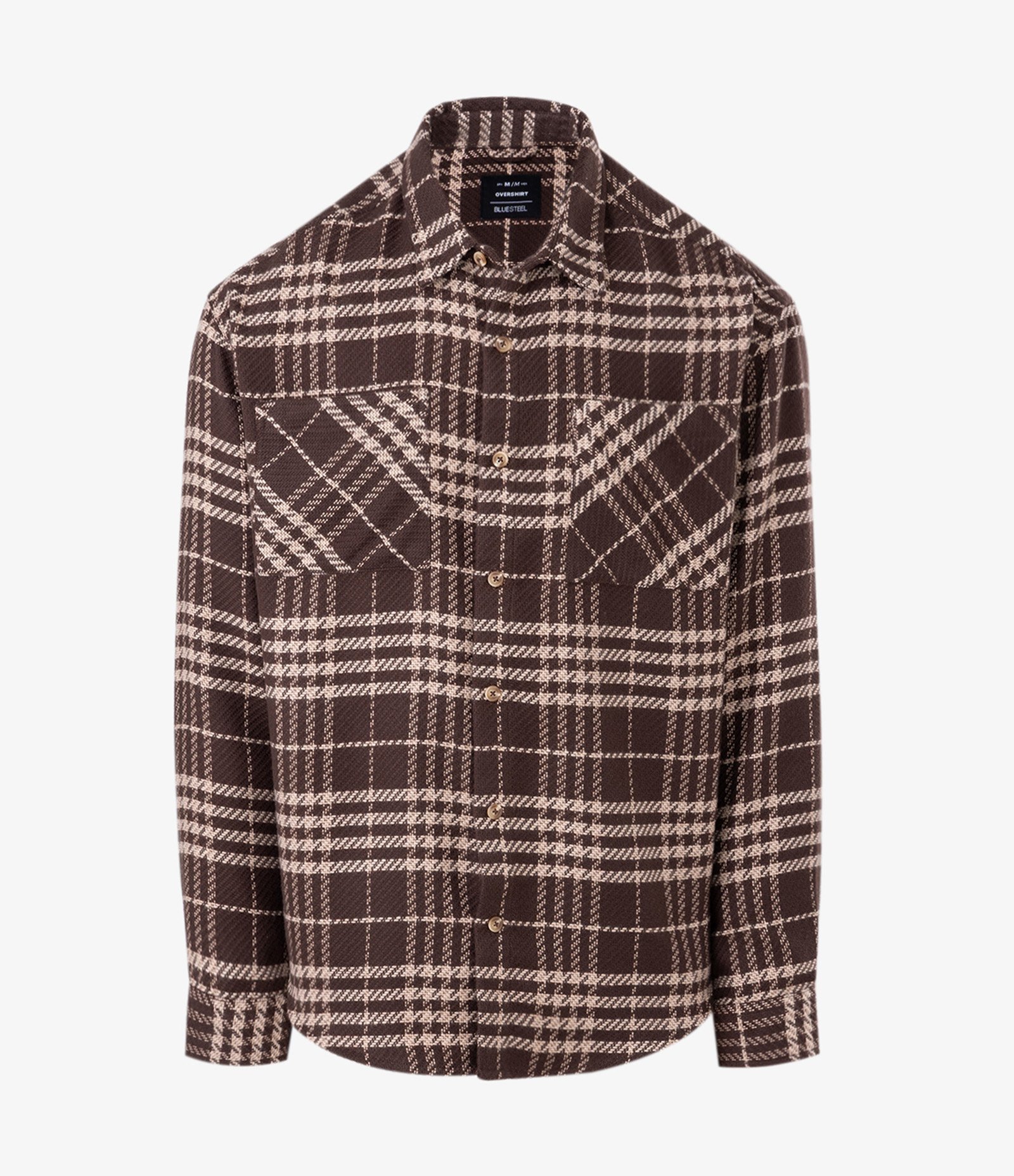 Camisa Over em Xadrez com Manga Longa Marrom 4