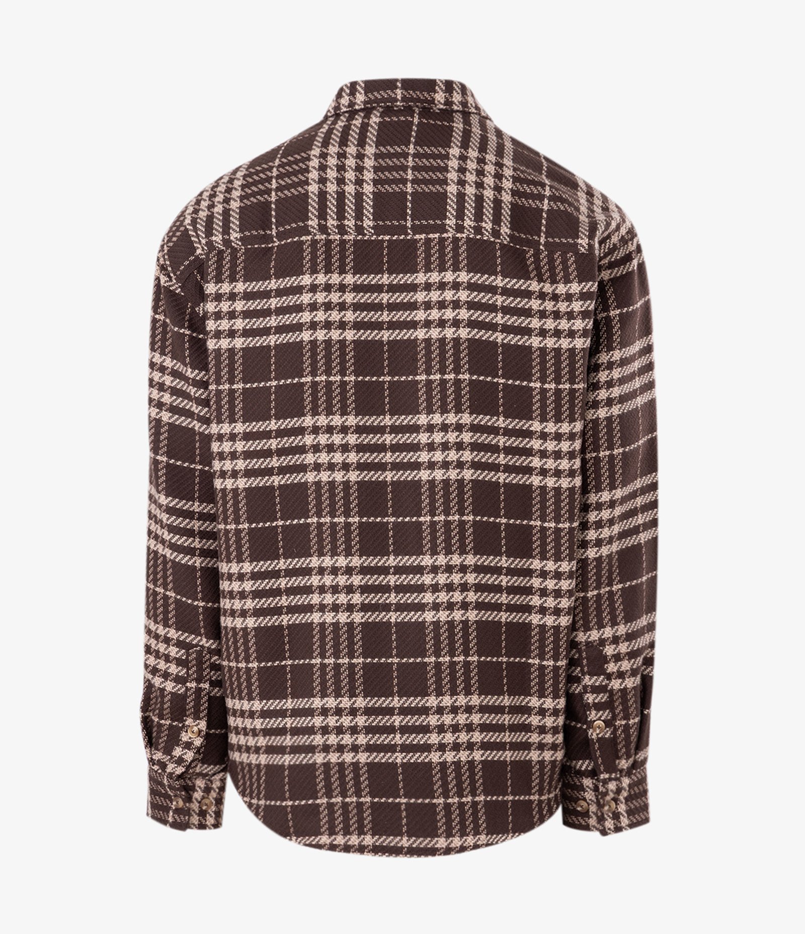 Camisa Over em Xadrez com Manga Longa Marrom 5