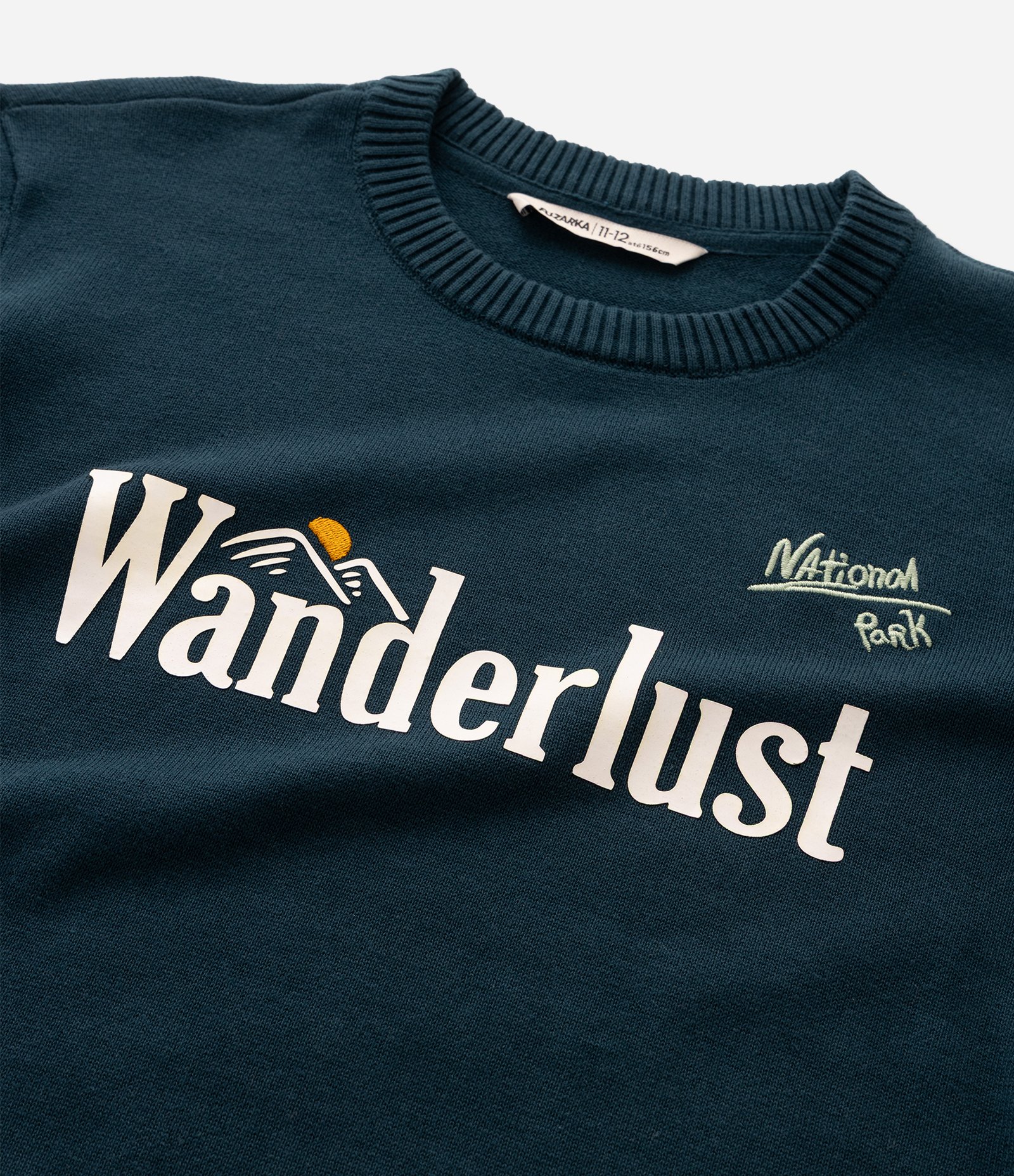 Casaco Infantil Texturizado com Lettering Wanderlust – Tam 5 a 14 Anos Verde Escuro 5