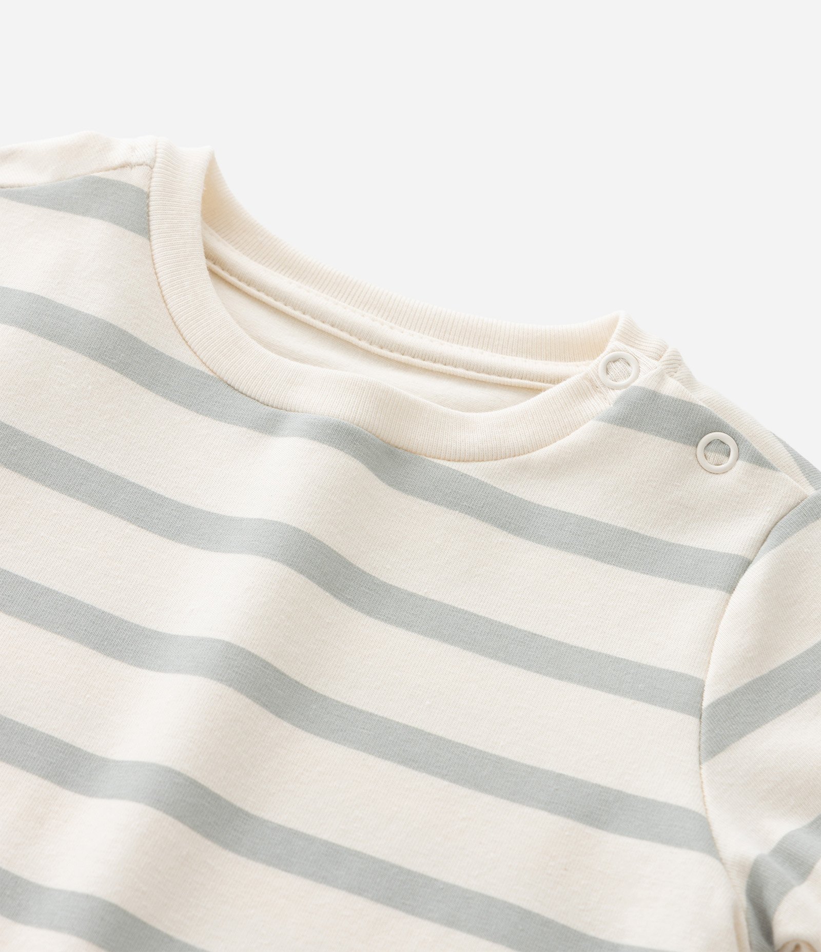 Macaquinho Infantil em Cotton com Listras e Gatinhos - Tam 0 a 18 meses Bege 7