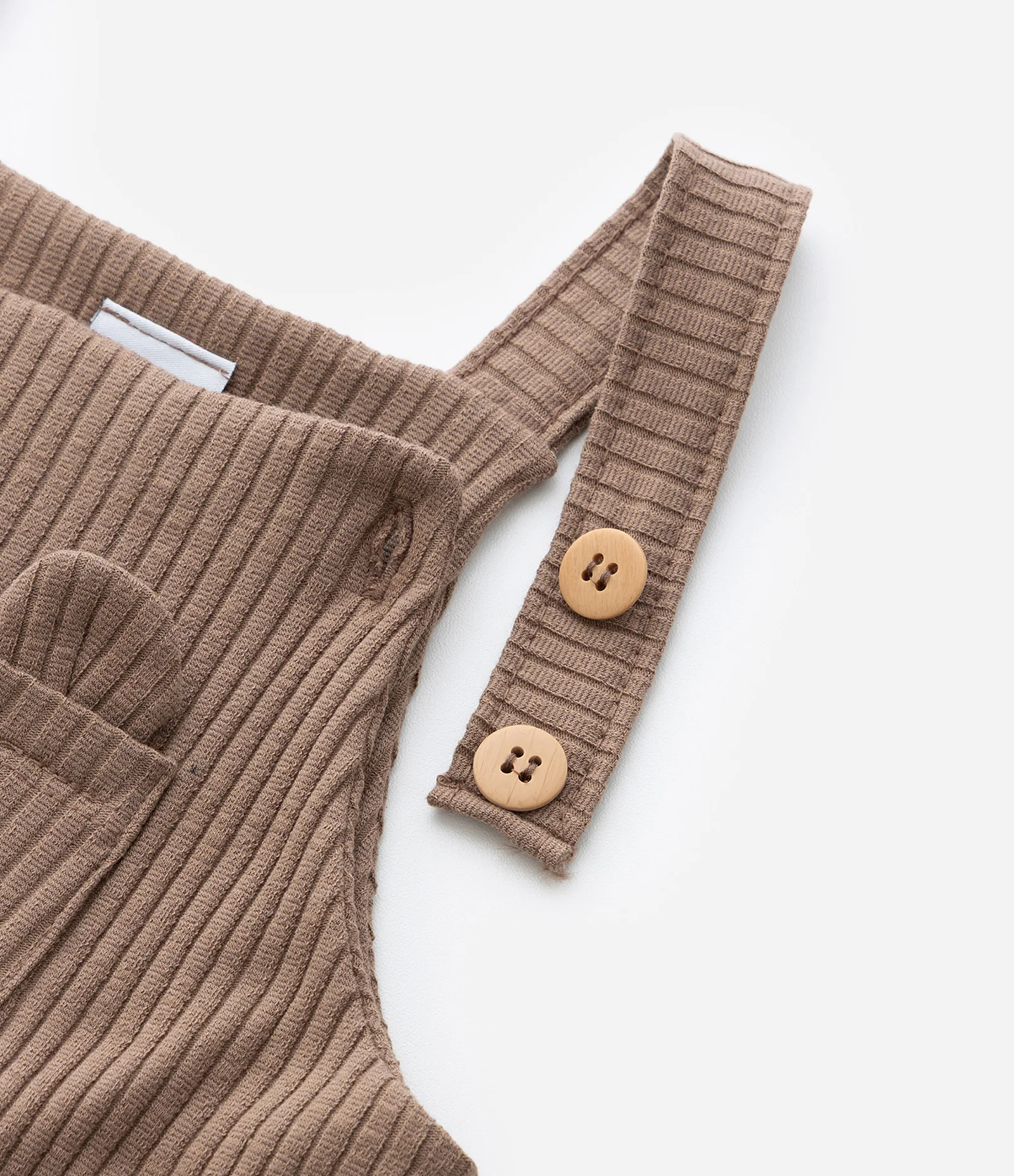 Conjunto Infantil Body e Jardineira com Bordado de Urso – Tam 0 a 18 Meses Marrom/Branco 8