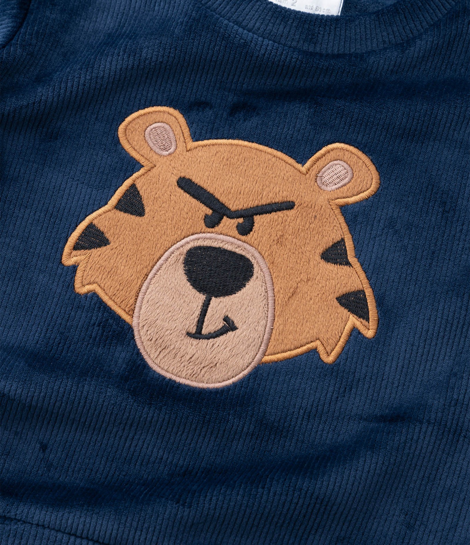 Conjunto Infantil com Bordado de Tigre – Tam 1 a 6 Anos Azul Marinho 10