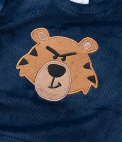 Conjunto Infantil com Bordado de Tigre – Tam 1 a 6 Anos