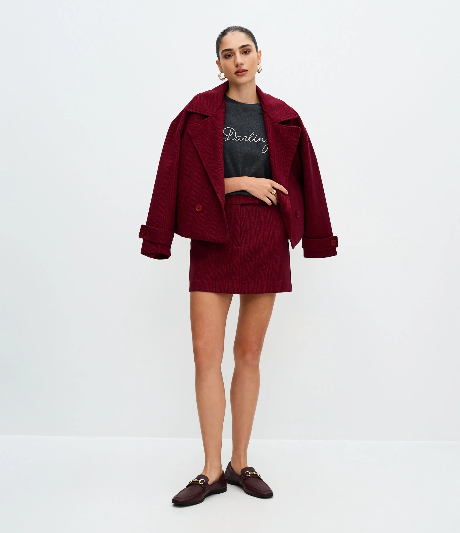 Camiseta Regular em Algodão com Lettering Brilhoso Cinza 2