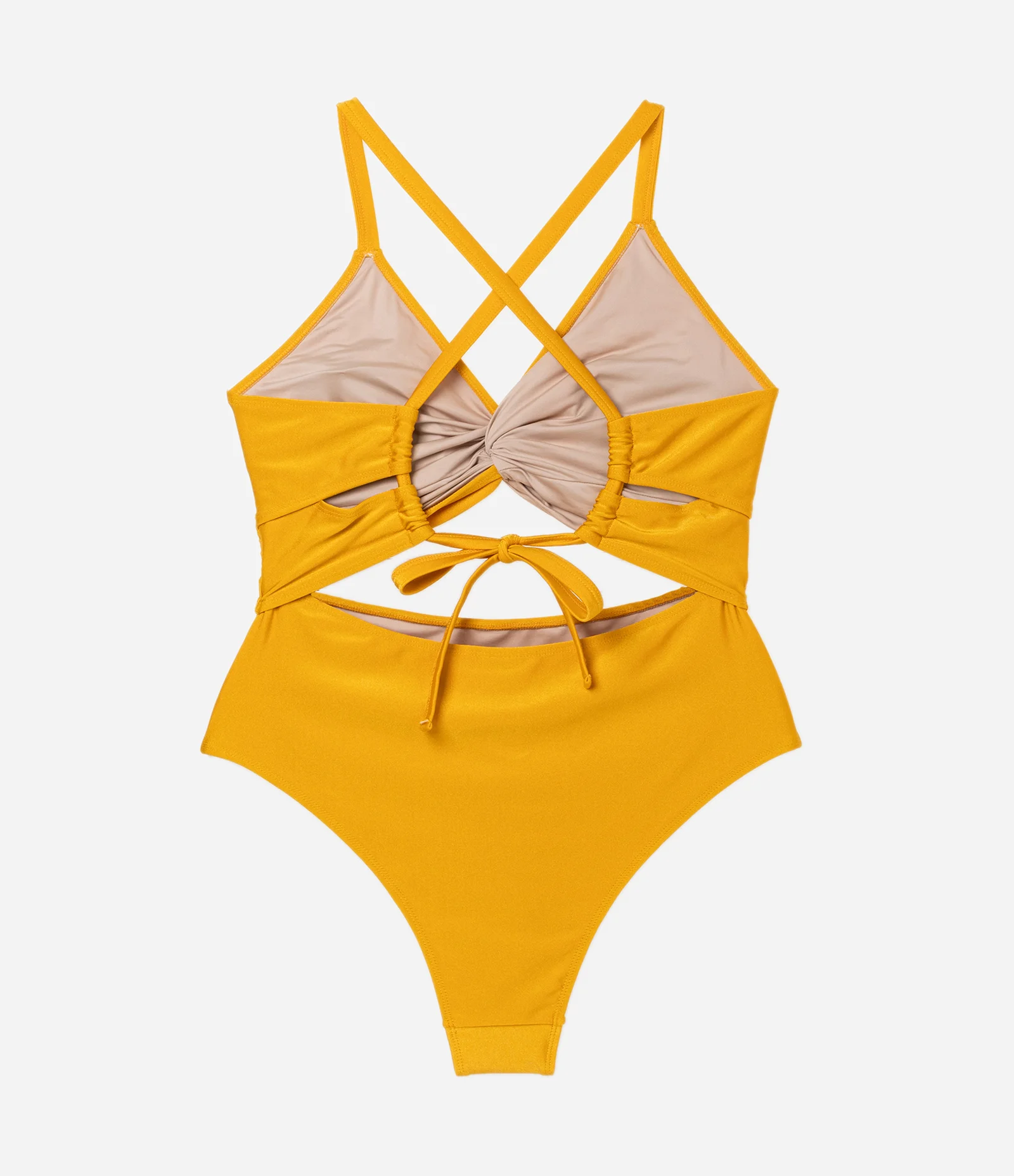 Maiô em Microfibra com Bojo e Torção Frontal Curve & Plus Size Amarelo 6