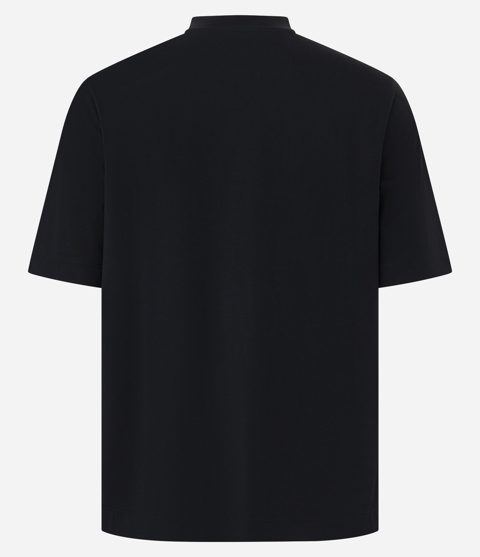 Camiseta Regular em Algodão com Brilhos na Gola Preto 6