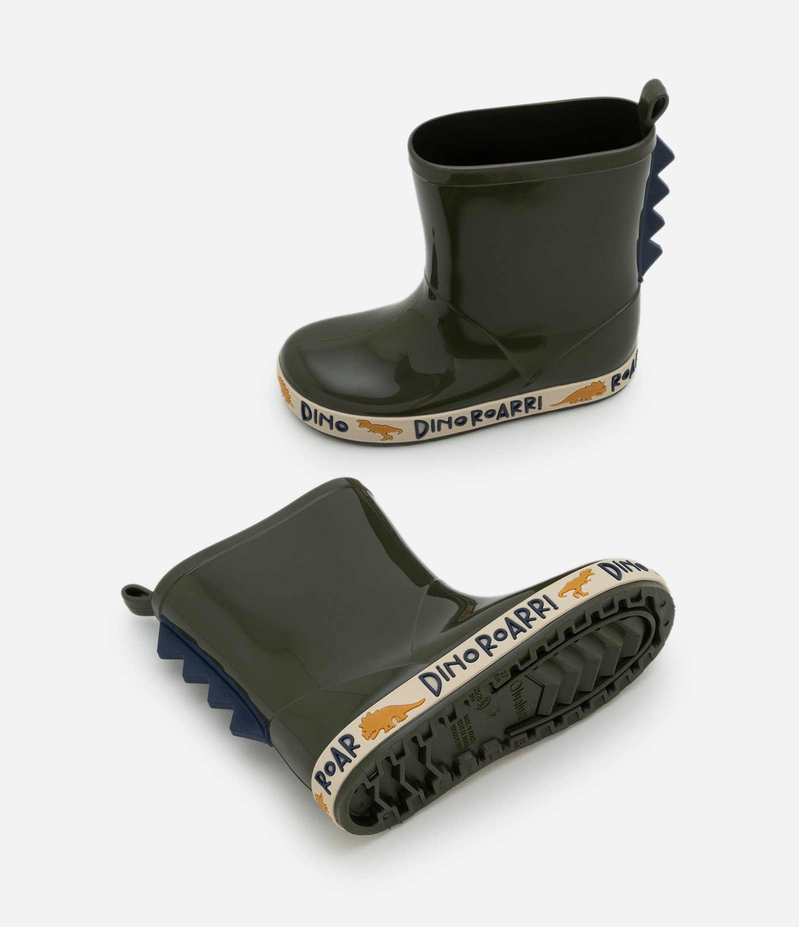 Galocha Infantil com Detalhe de Dinossauro – Tam 21 a 28 Verde Escuro 4
