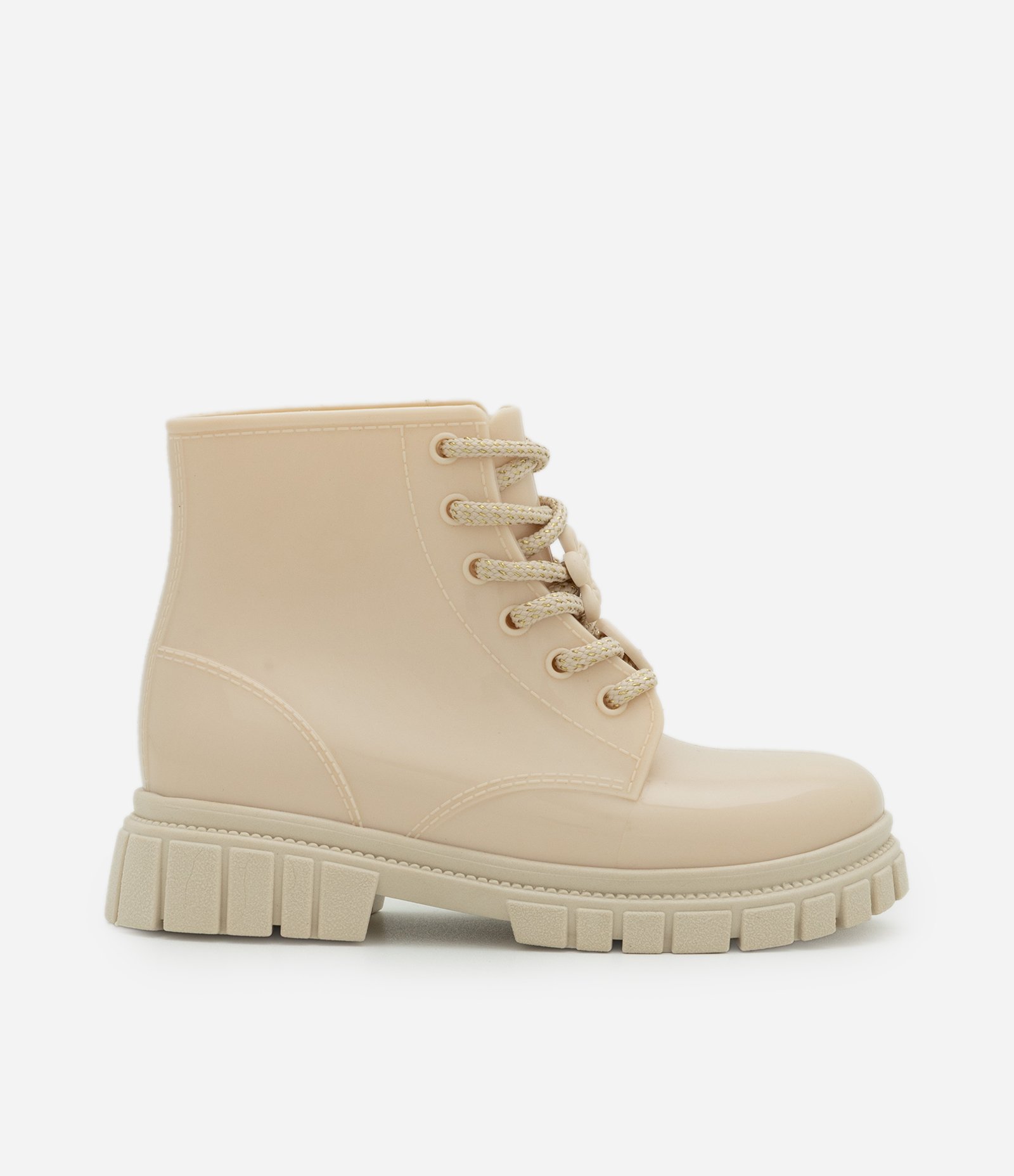 Bota Infantil Coturno com Apliques no Cadarço – Tam 26 a 32 Off White 4