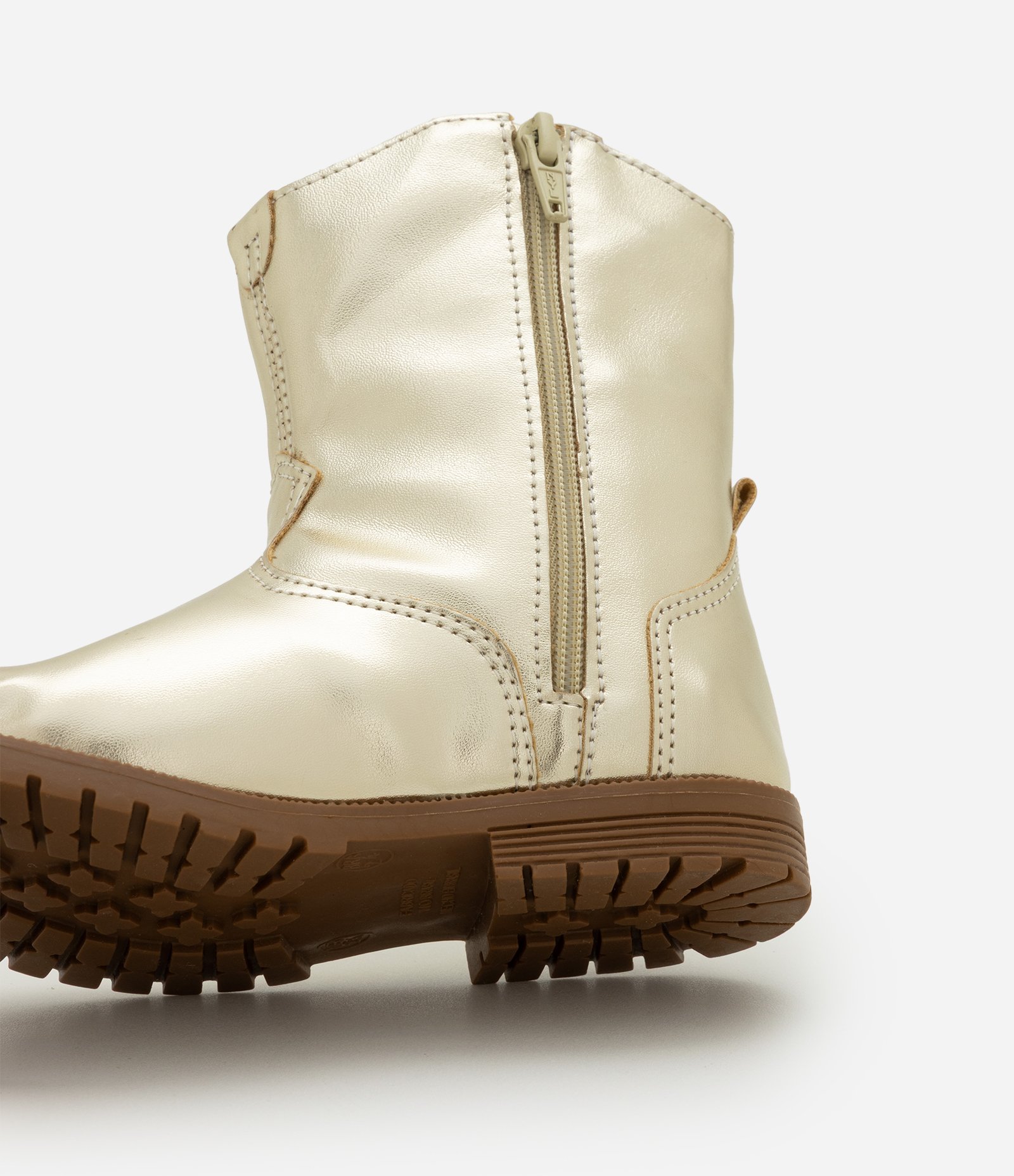 Bota Infantil Western com Zíper – Tam 20 a 27 Dourado 4