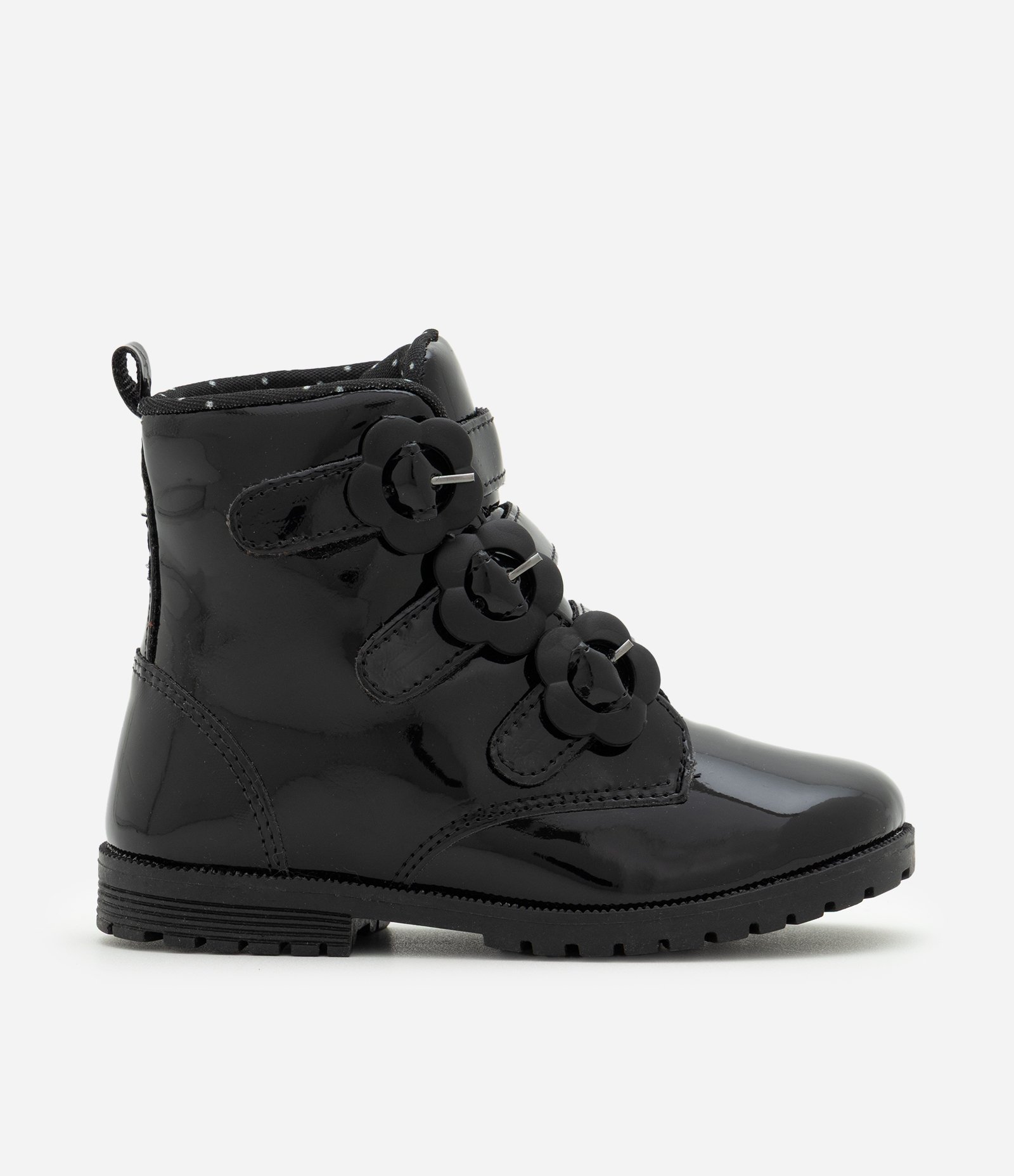 Bota Infantil Cano Médio com Fivela Flor – Tam 20 a 27 Preto 5