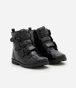 Bota Infantil Cano Médio com Fivela Flor – Tam 20 a 27