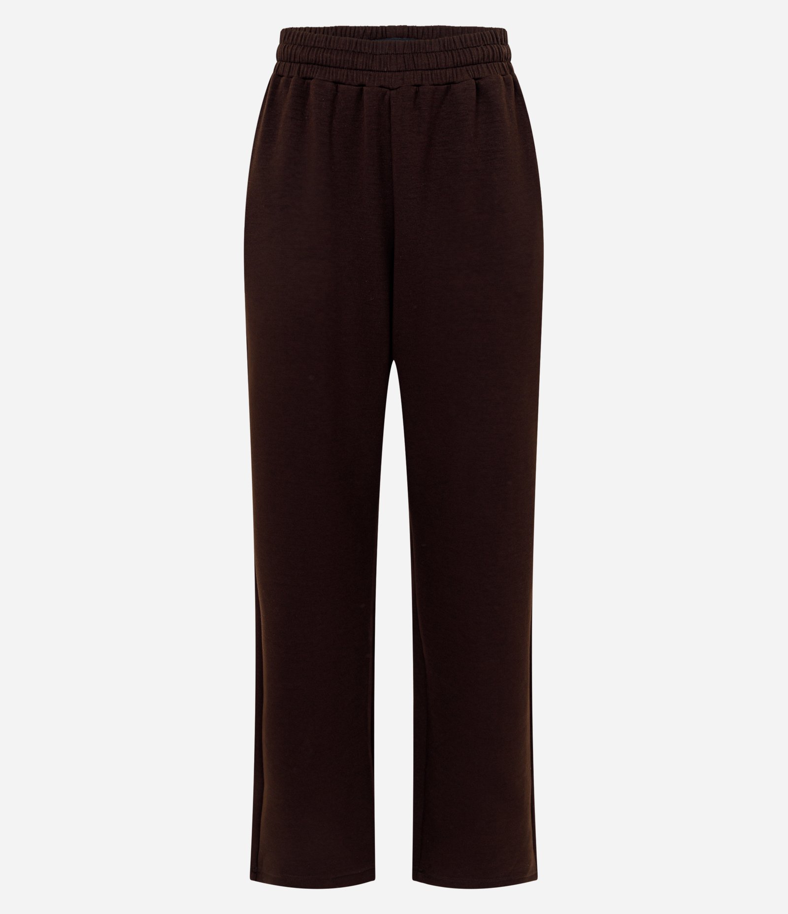 Calça Reta em Modal com Amarração Marrom 5