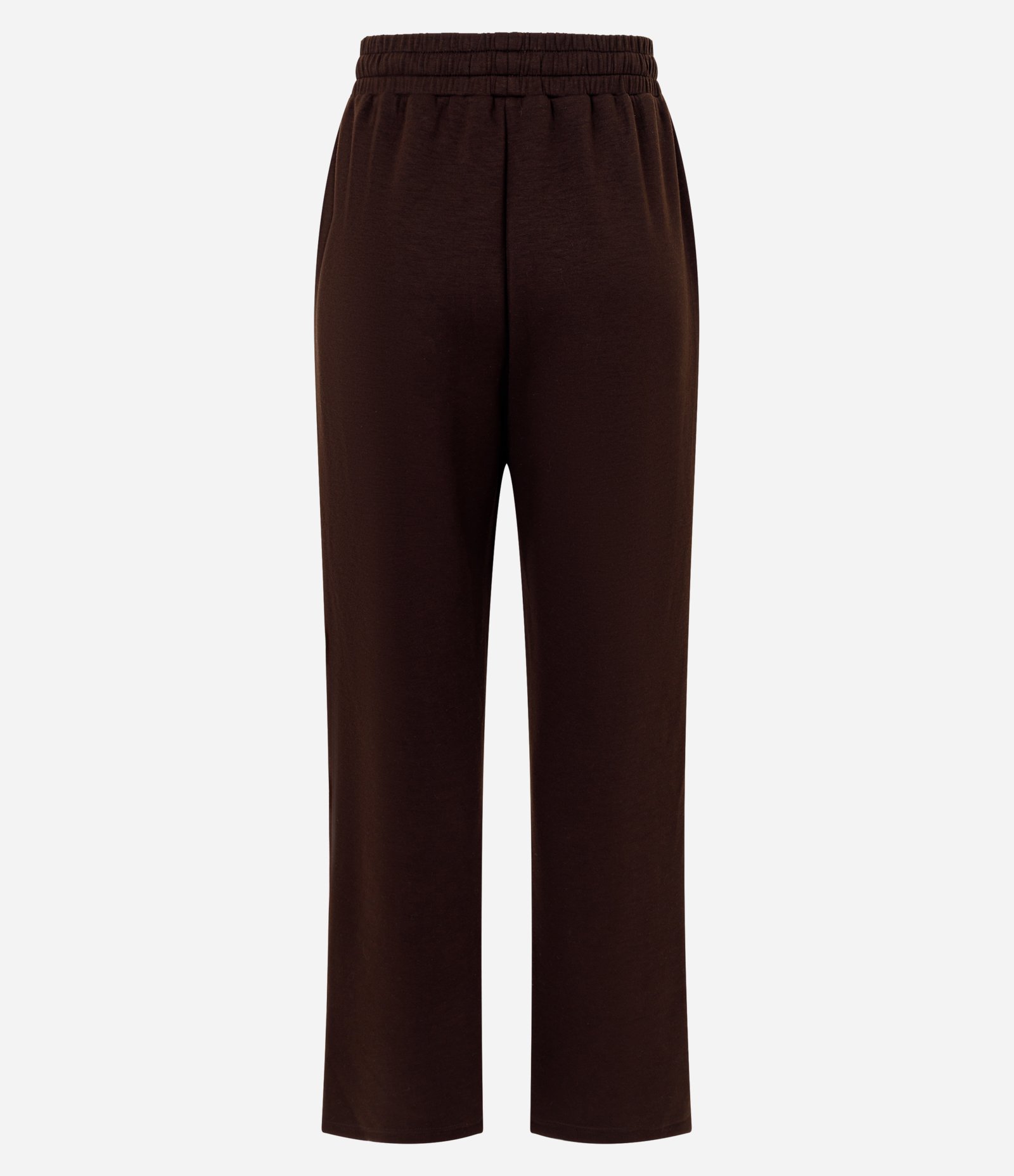 Calça Reta em Modal com Amarração Marrom 7