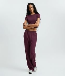 Calça Reta em Modal com Amarração