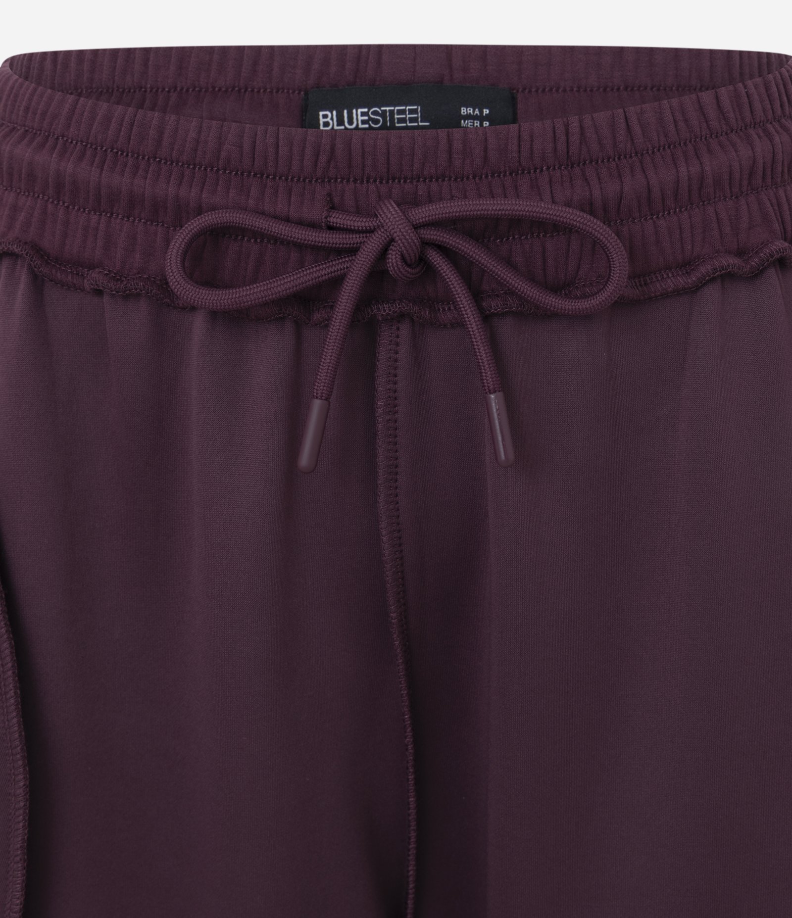 Calça Reta em Modal com Amarração Vinho 3