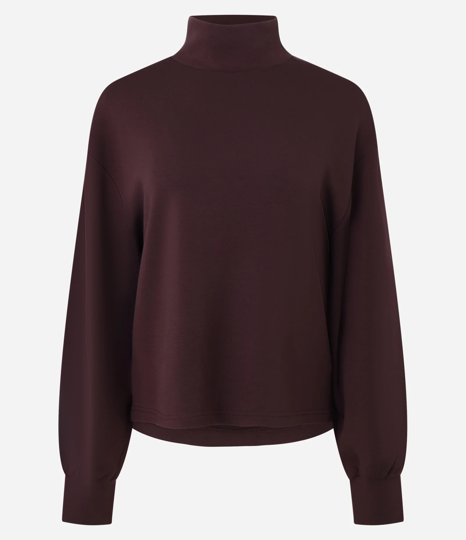 Blusão Fechado em Modal com Golinha Marrom 1