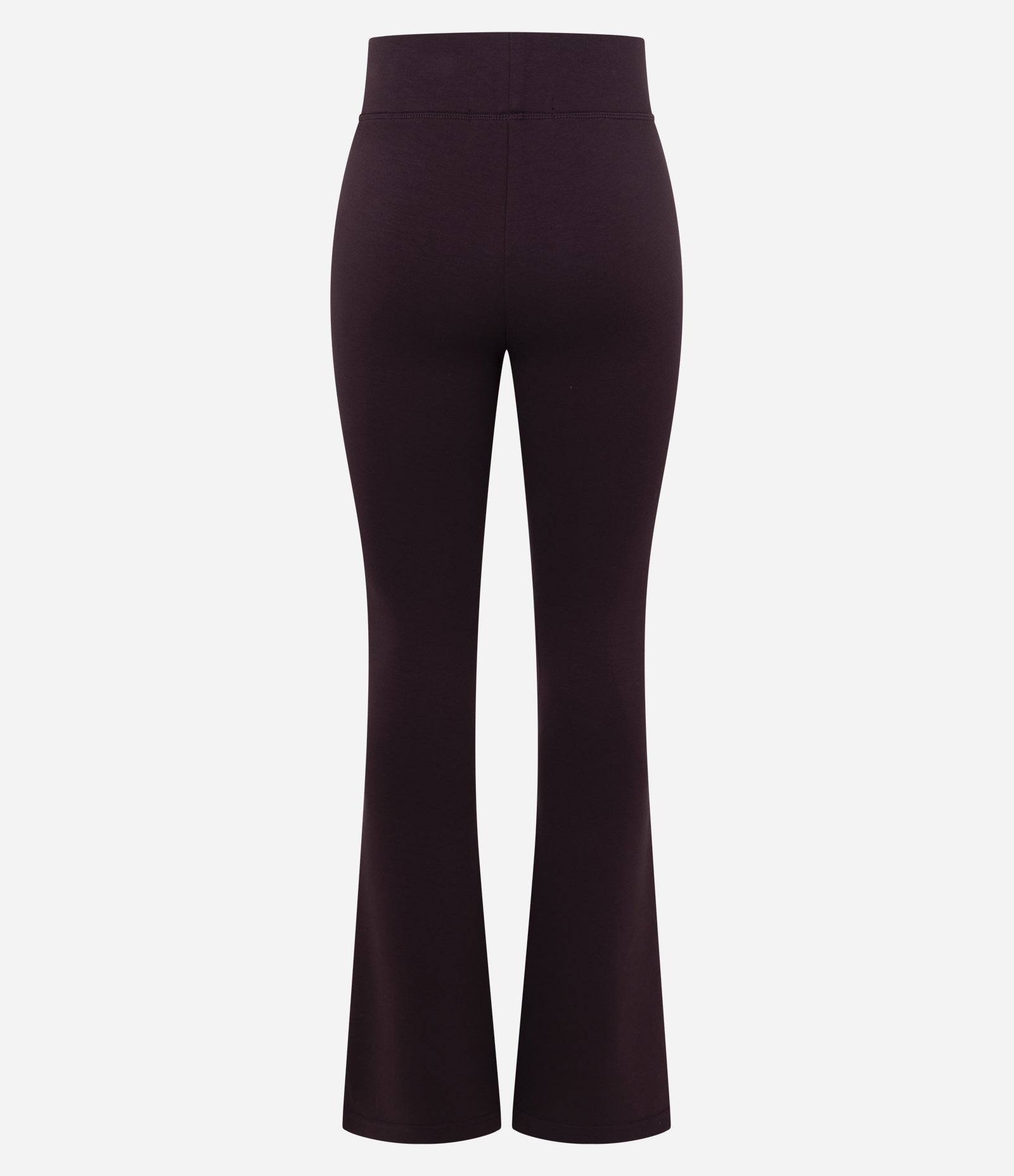 Calça Flare em Microfibra com Cós Largo Marrom 2