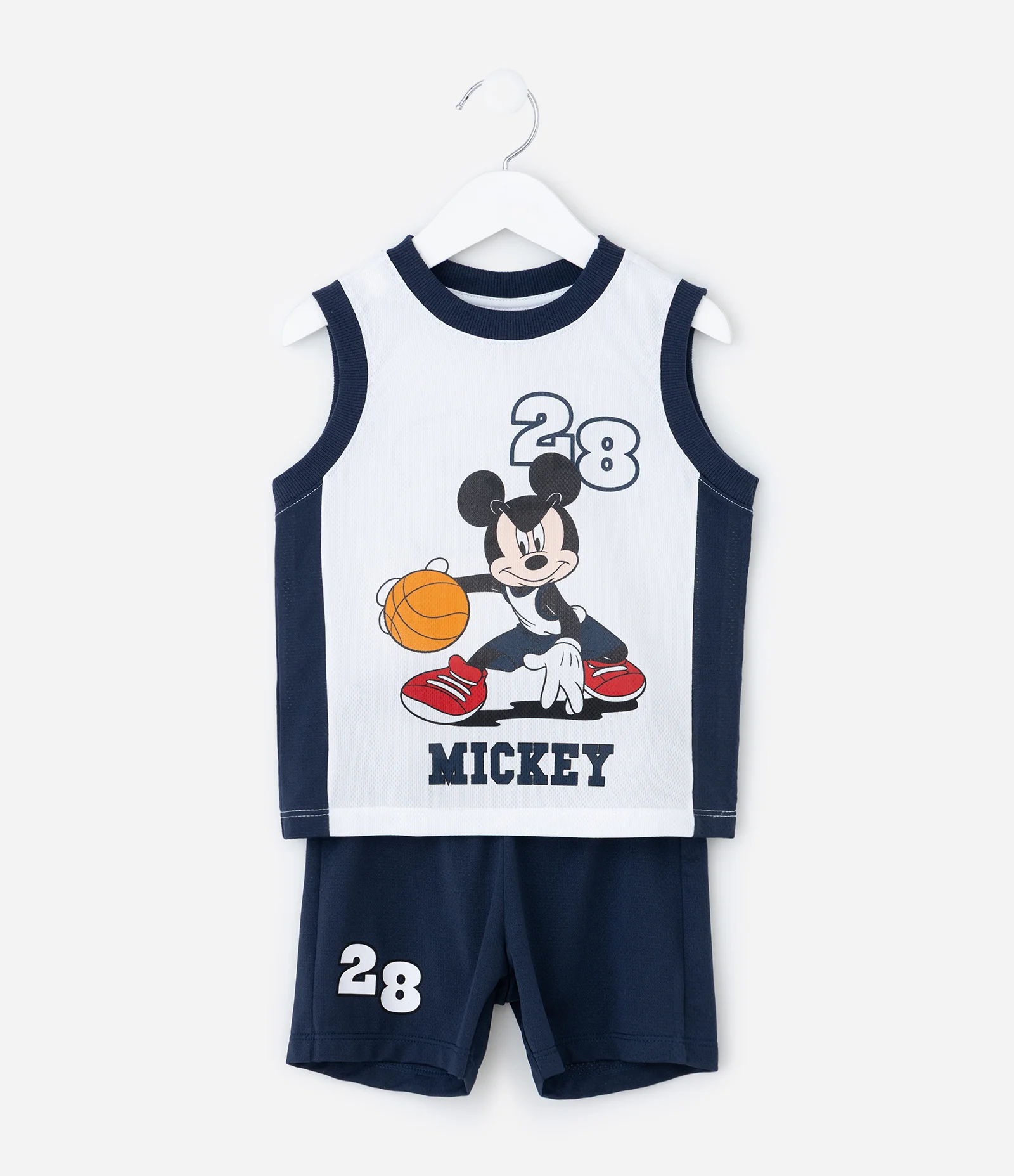 Conjunto Infantil Esportivo Mickey com Regata e Bermuda – Tam 2 a 6 Anos Azul Marinho 1
