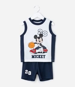 Conjunto Infantil Esportivo Mickey com Regata e Bermuda – Tam 2 a 6 Anos