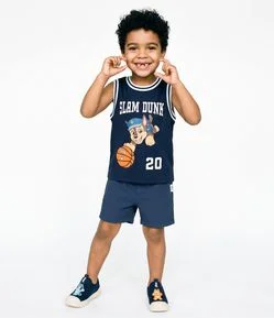 Regata Infantil Esportiva com Estampa Basquete Chase – Tam 2 a 6 Anos