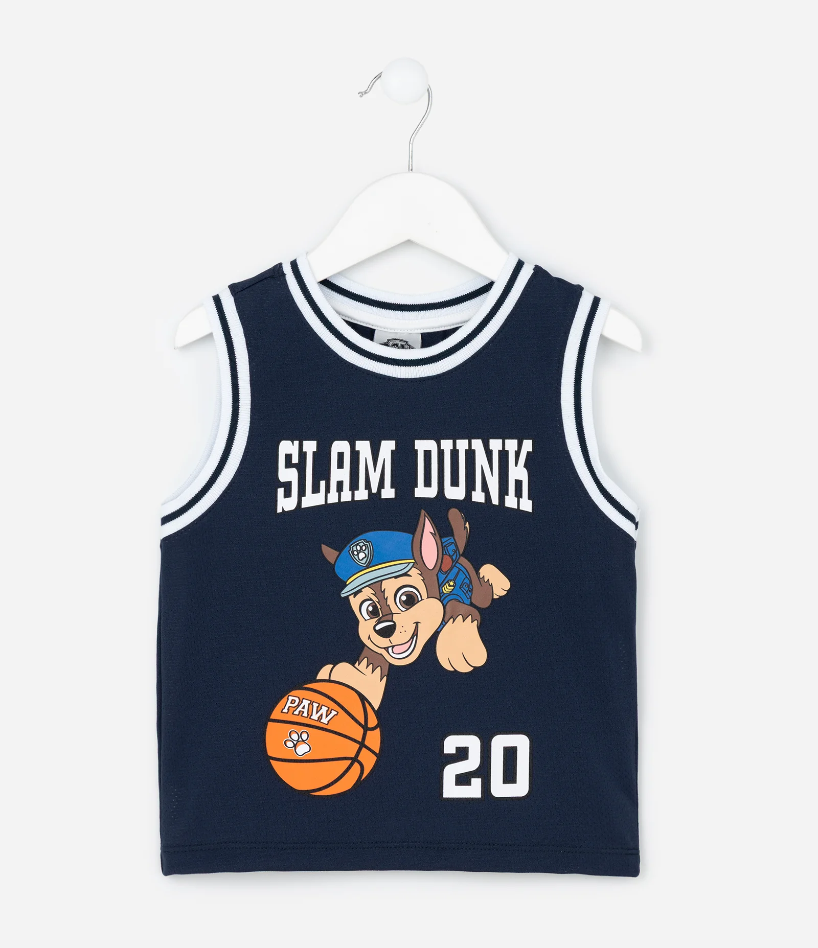 Regata Infantil Esportiva com Estampa Basquete Chase – Tam 2 a 6 Anos Azul Marinho 1