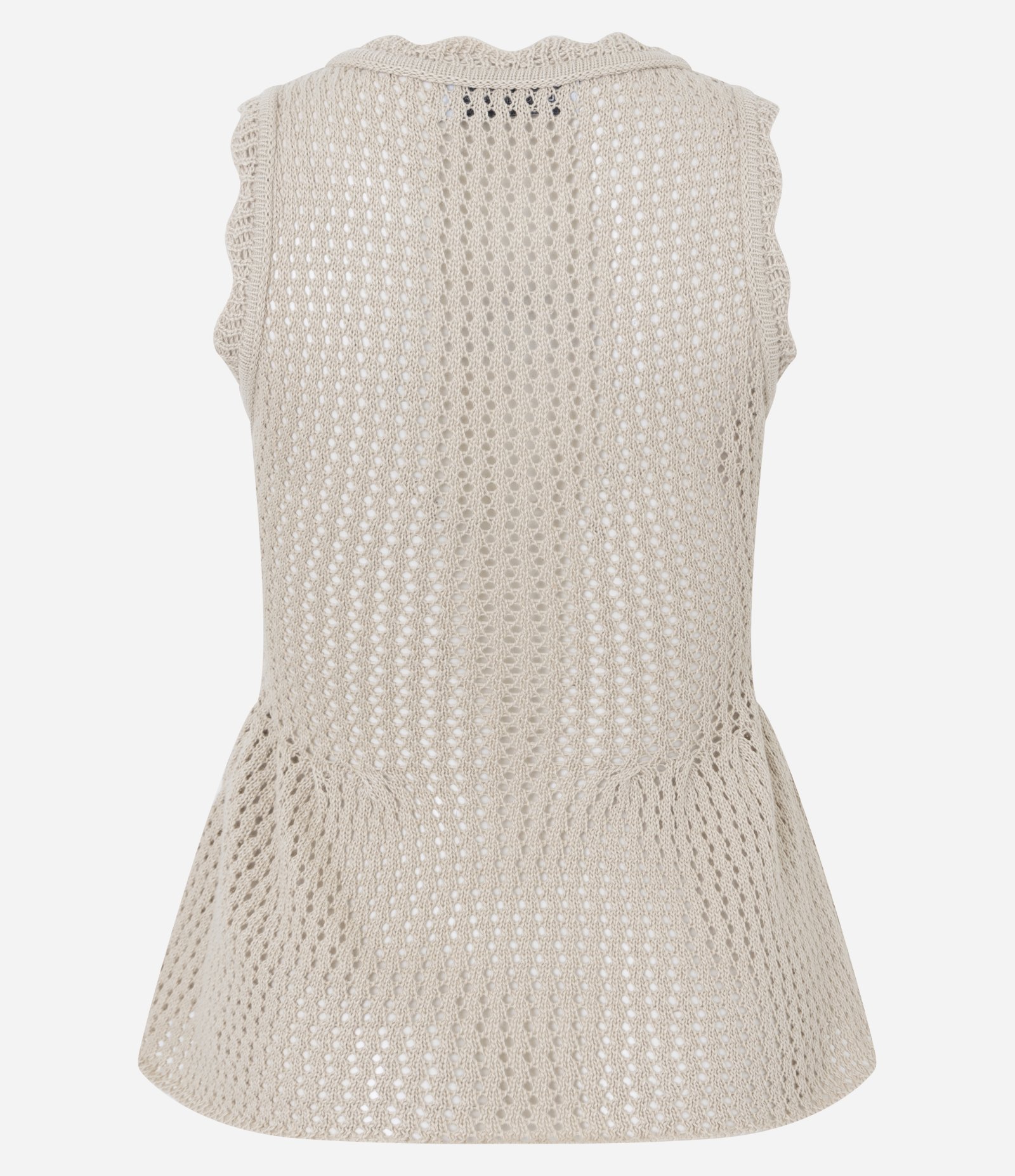 Blusa em Tricô com Cava Diferenciada Off White 3