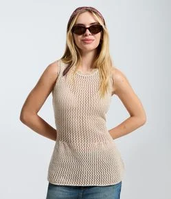 Blusa em Tricô com Cava Diferenciada