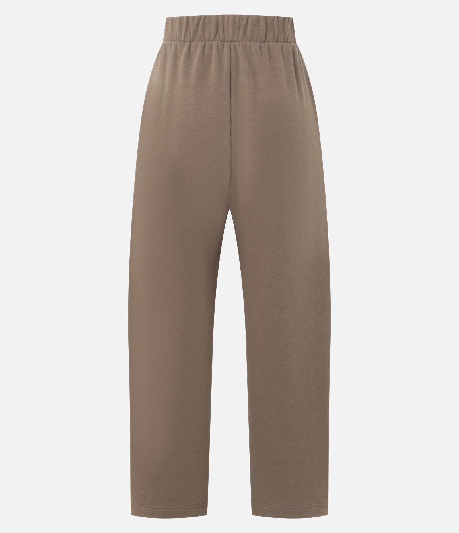 Calça Barrel em Moletom com Felpa e Faixa na Cintura Marrom 6