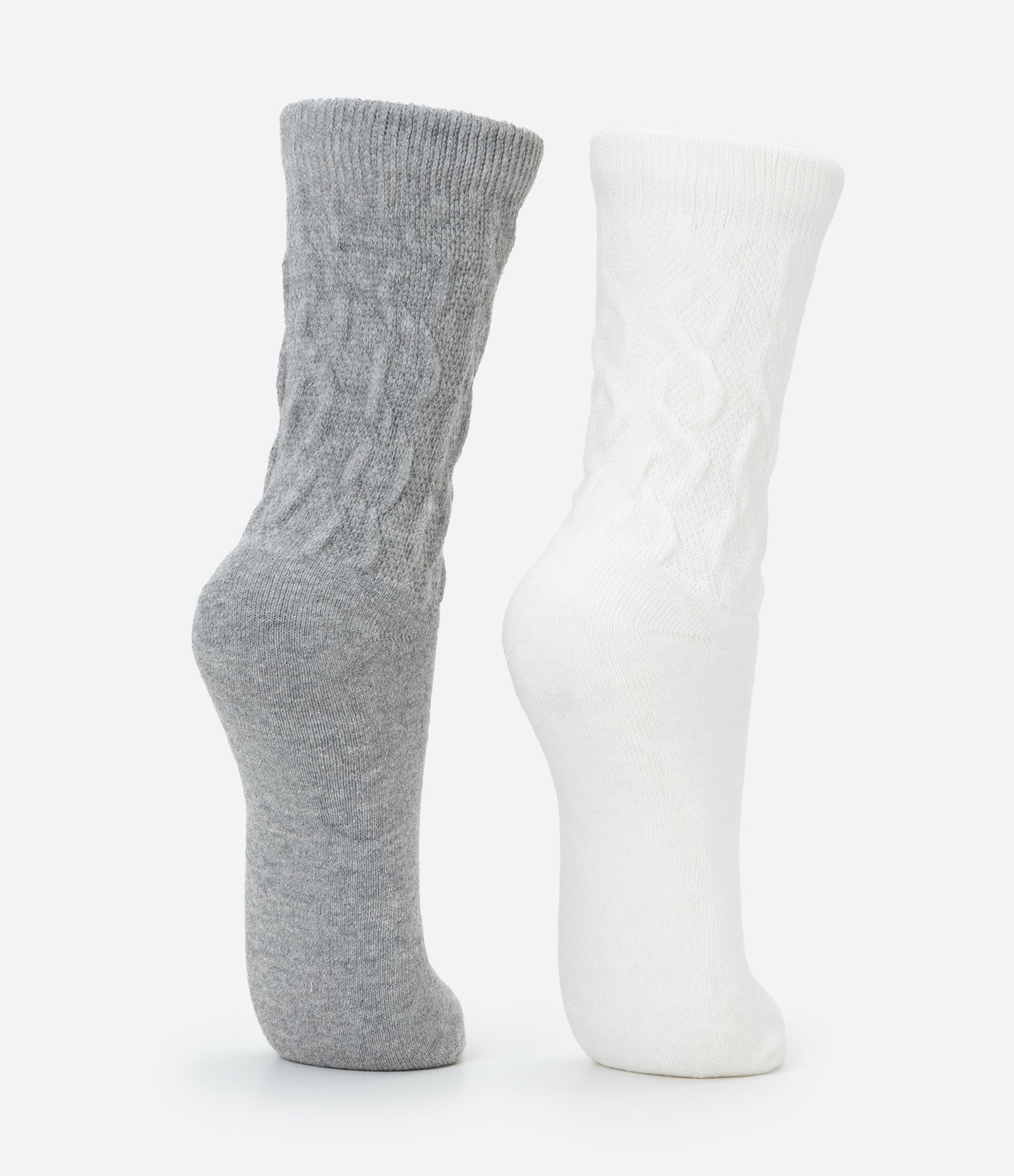 Kit 2 Pares de Meia Cano Médio em Algodão Texturizado Multicores 3