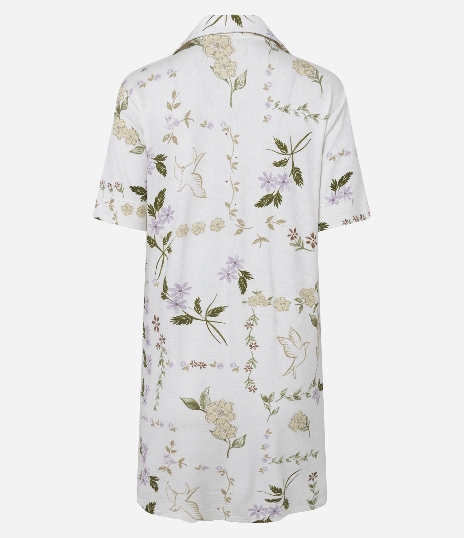 Camisola Americana em Viscolycra com Estampa Floral Branco 5