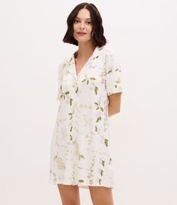 Camisola Americana em Viscolycra com Estampa Floral