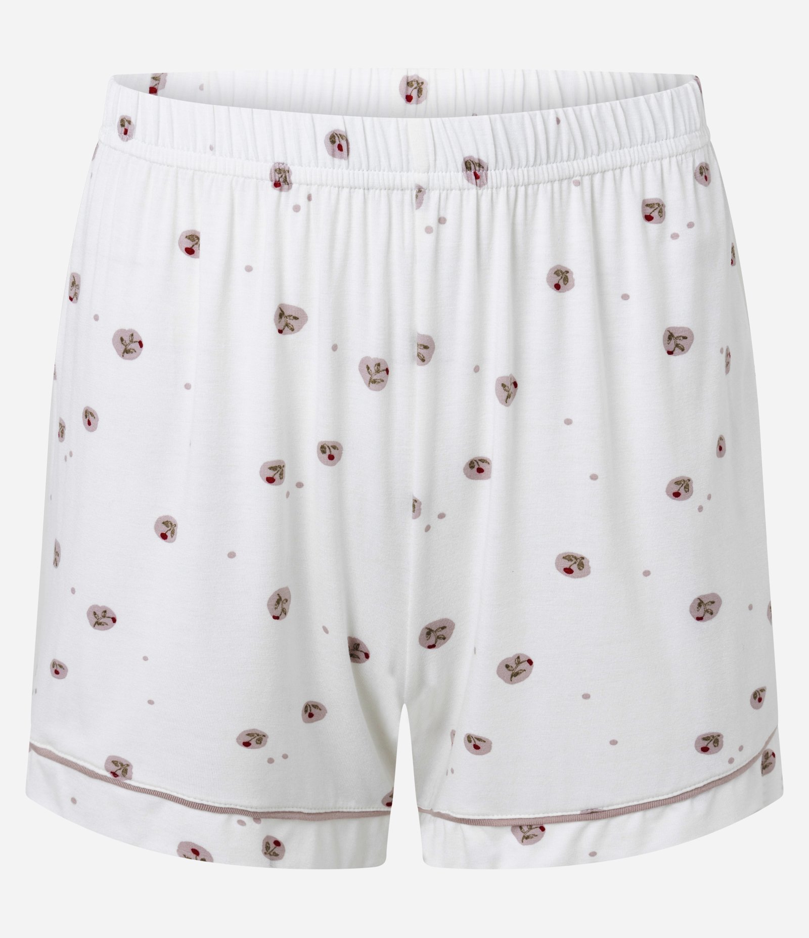 Pijama Curto em Viscolycra com Detalhe de Viés e Estampa Floral Branco 3