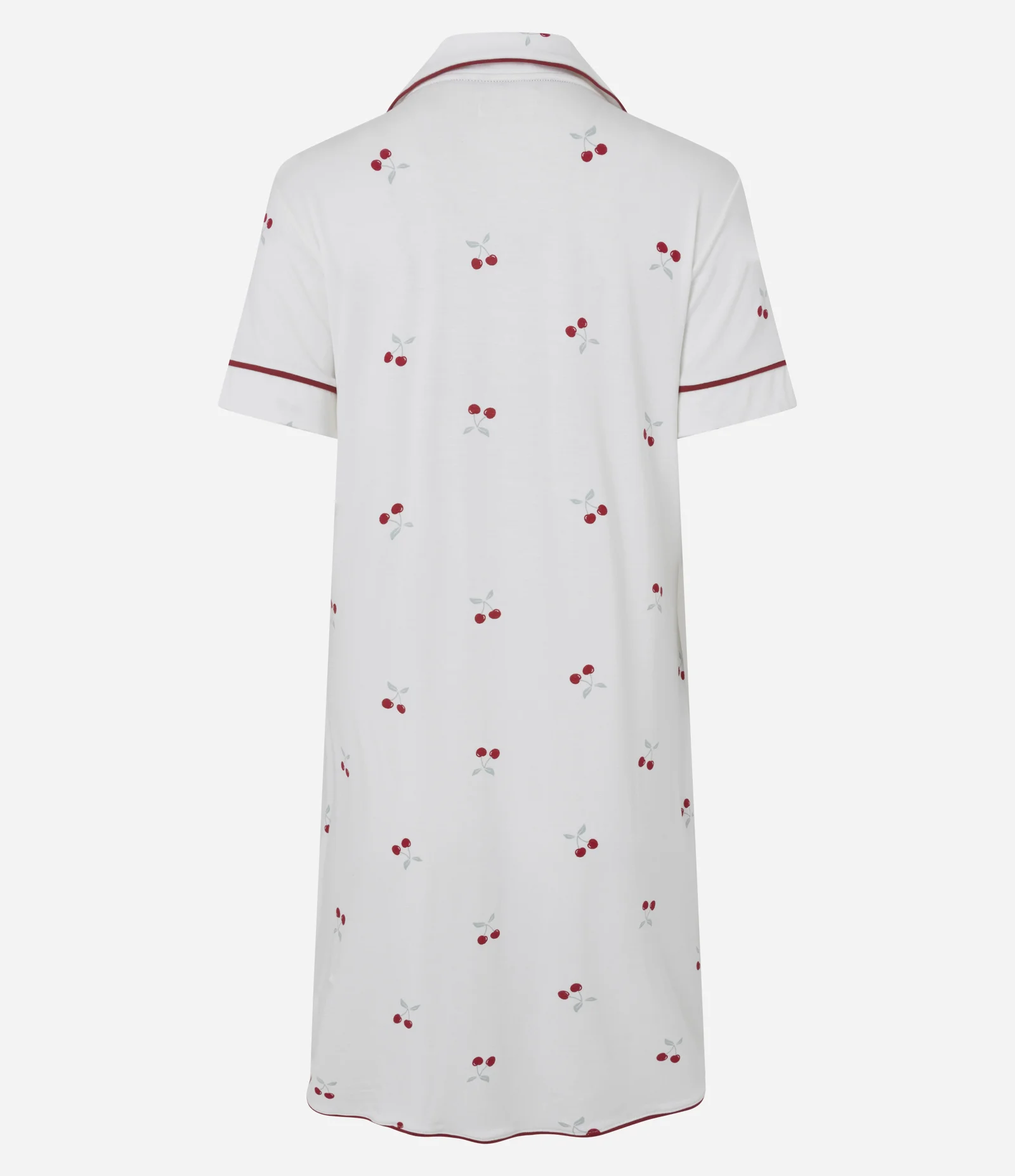 Camisola Americana com Estampa de Cerejas Branco 2