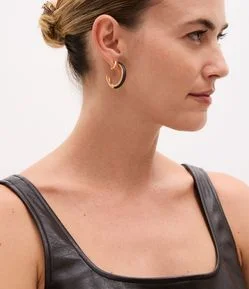 Kit 06 Argolas Metalizadas com Diferentes Tamanhos