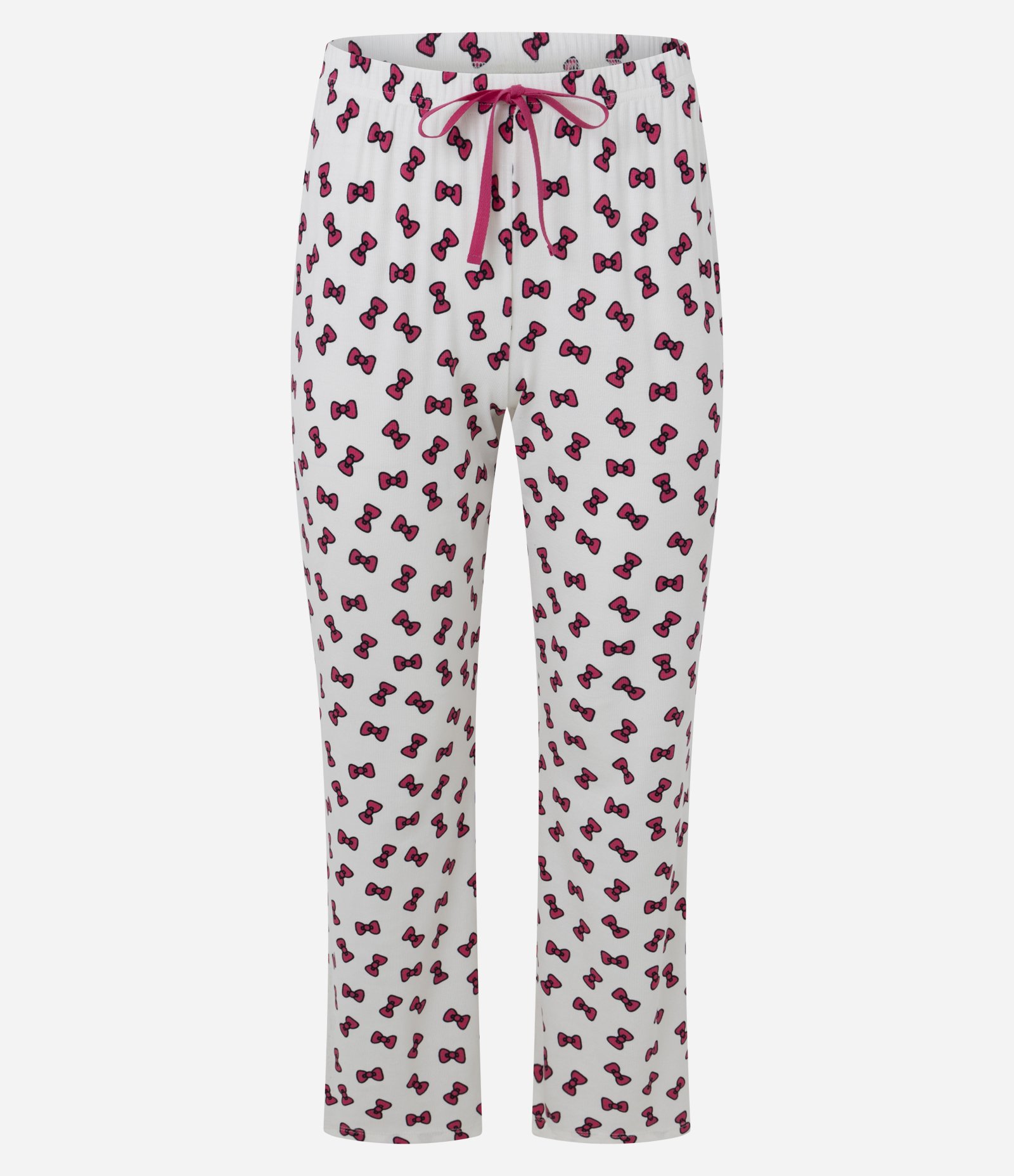 Pijama em Ribana com Lacinhos Hello Kitty Branco/Vermelho 4